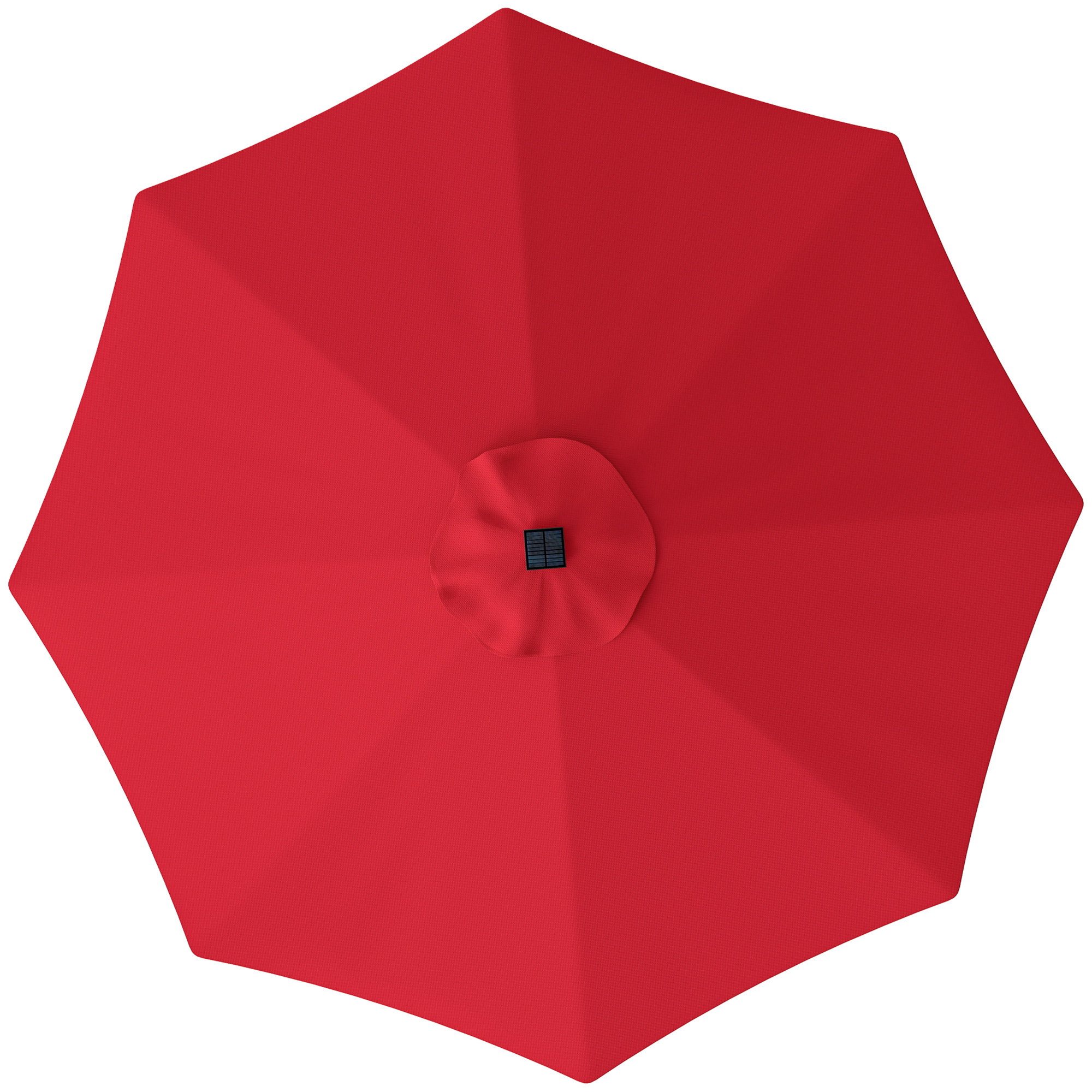 SUNVISTA 3m Replacement Parasol Canopy with Top Vent, UPF50+ Garden Umbrella Cover, 8-Rib Sunshade Canopy, Red - Life Essentials
