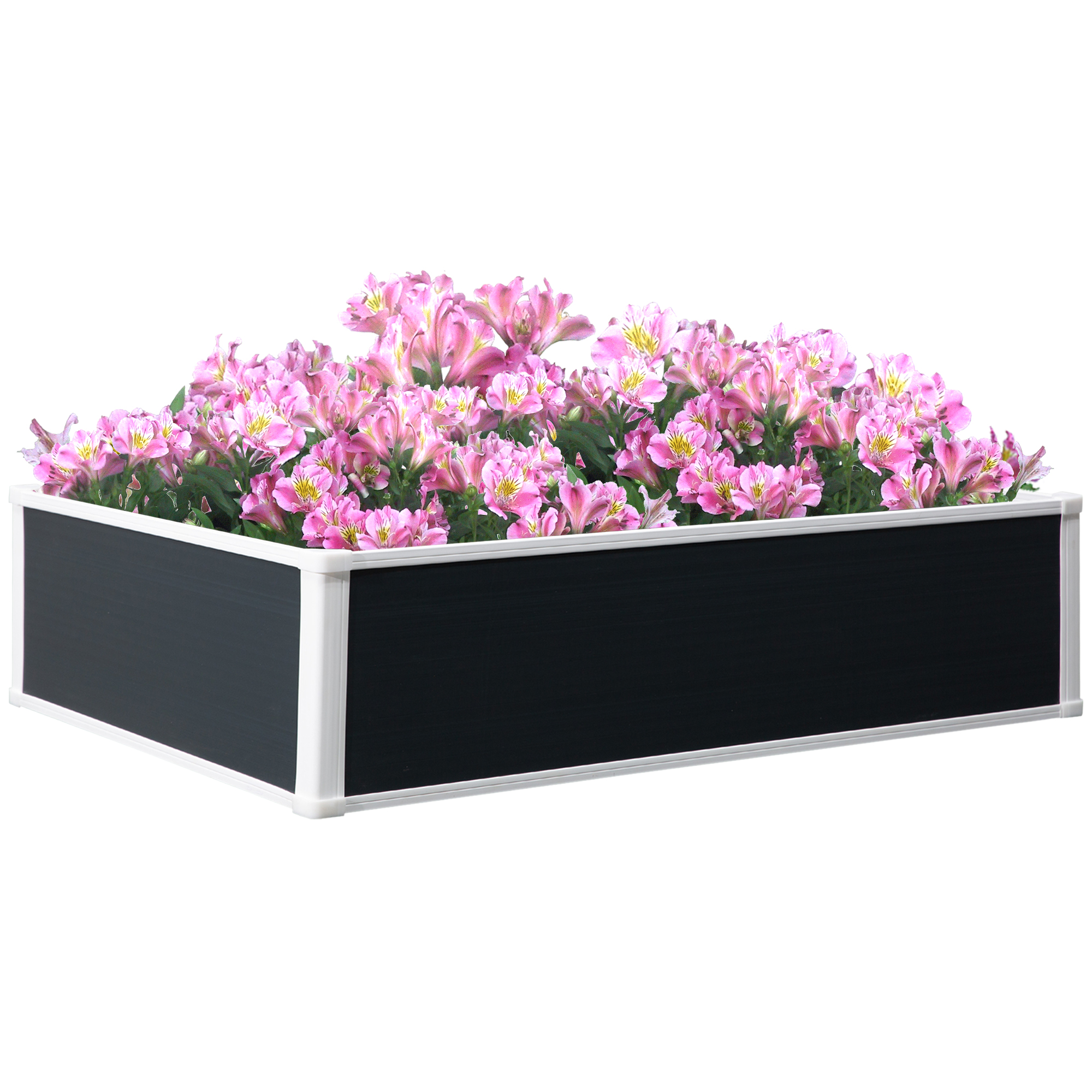 Garden Raised Bed Planter Grow Containers for Outdoor Patio Plant Flower Vegetable Pot PP 120 x 90 x 30 cm - Life Essentials