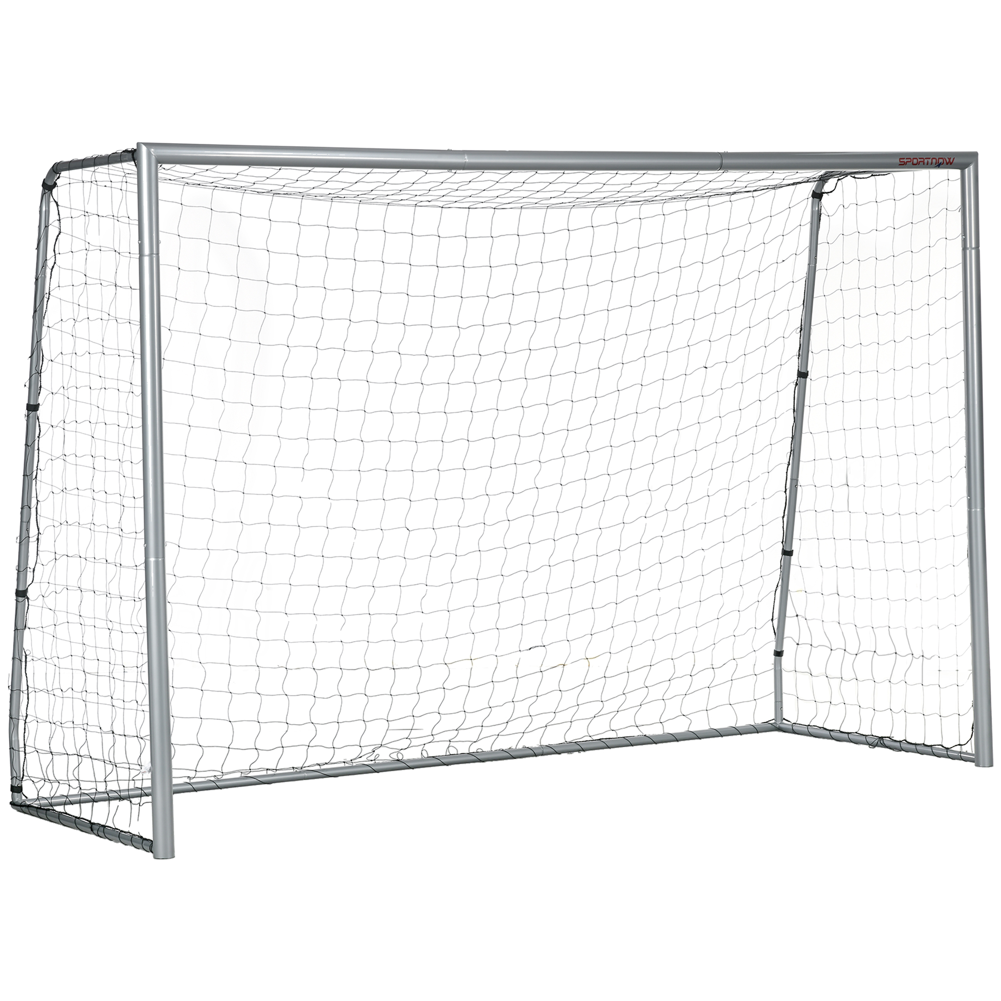 McAlpin 10ft x 6.5ft Football Goal with Ground Stakes - Light Grey - Life Essentials