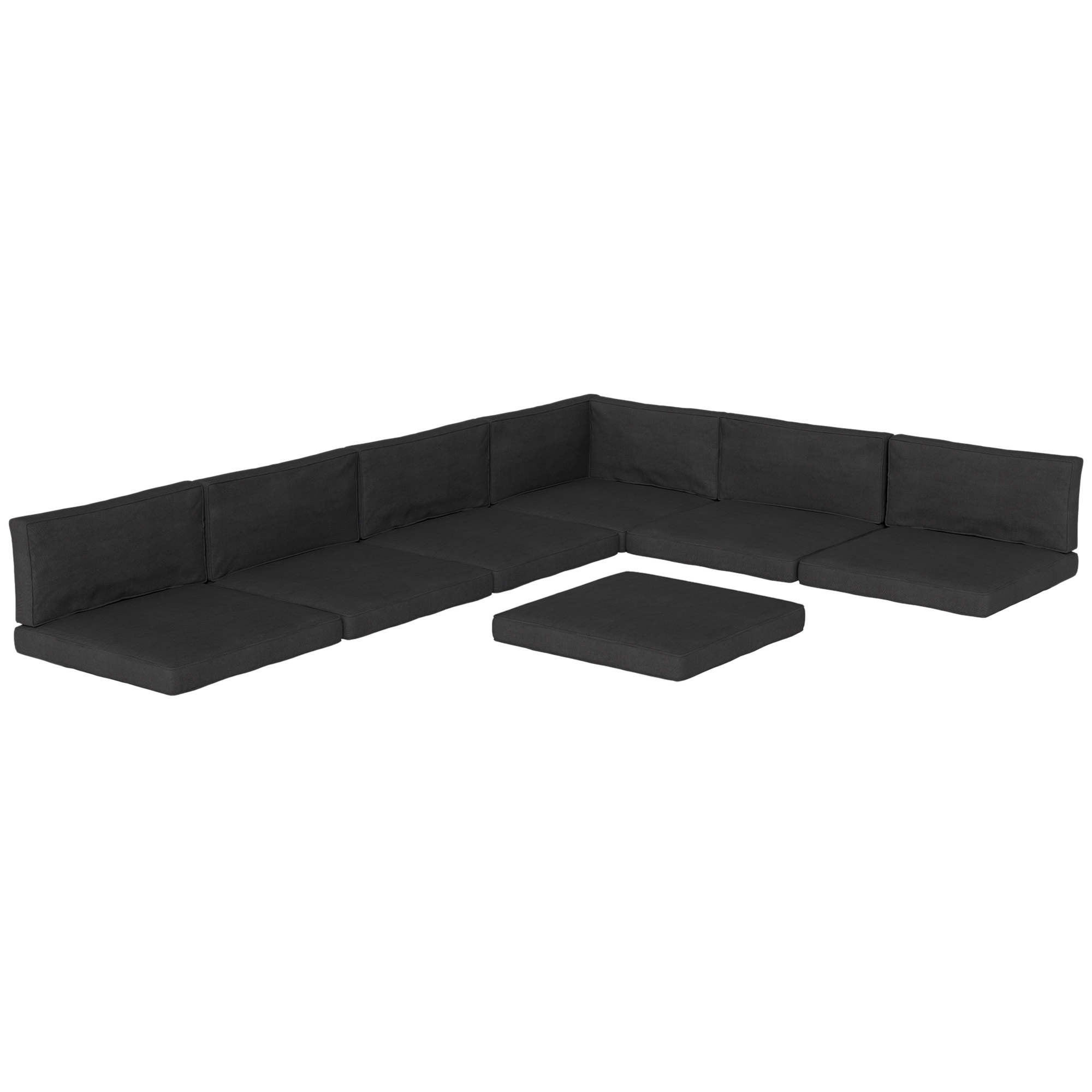 SUNVISTA Replacement Cushions for Rattan Furniture, Black - Life Essentials