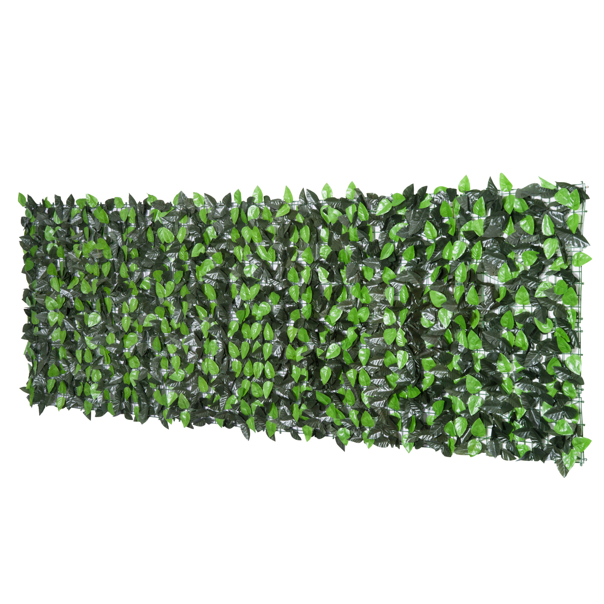 Artificial Leaf Hedge Screen Privacy Fence Panel for Garden Outdoor Indoor Decor 3M x 1M Light Green and Dark Green - Life Essentials