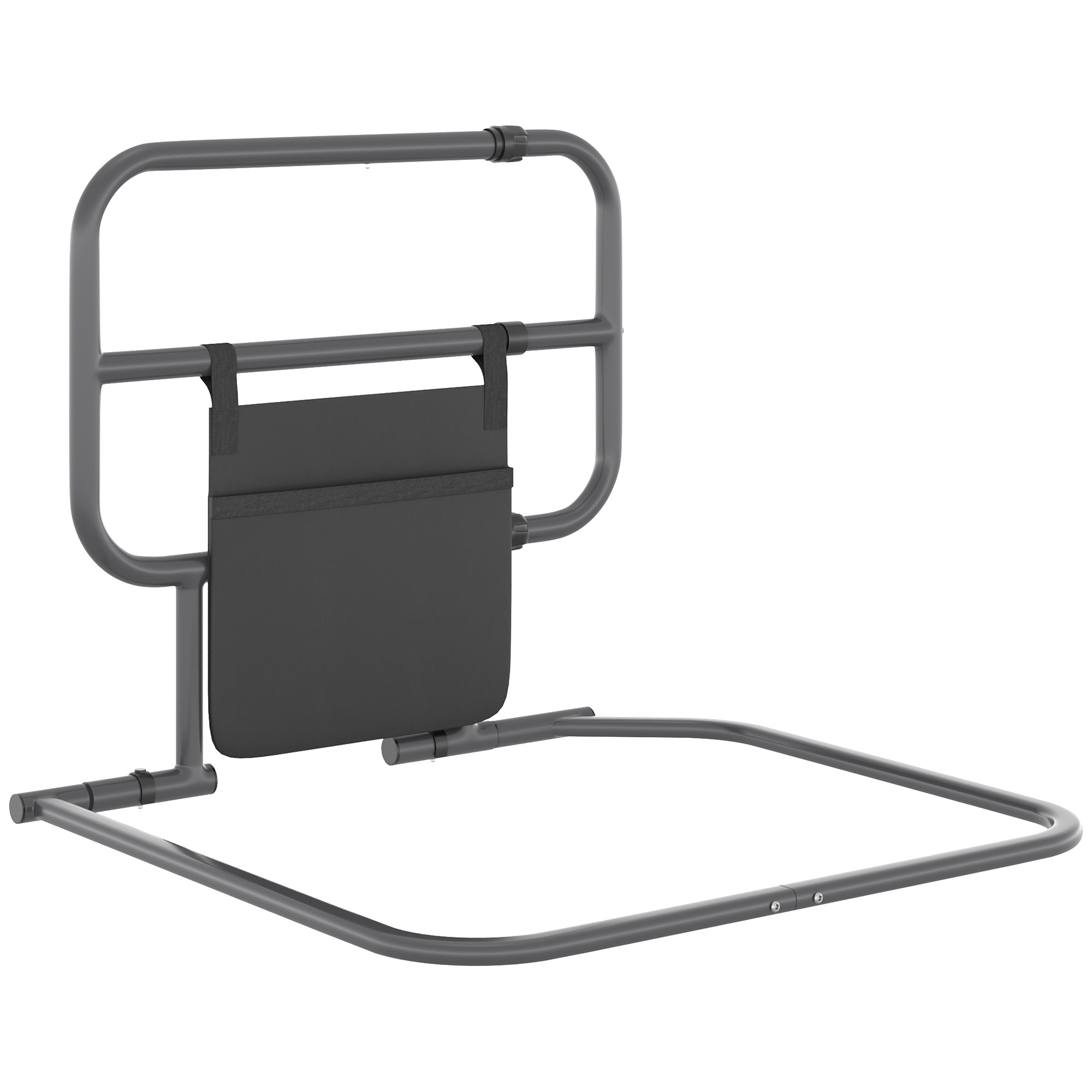 Folding Bed Rail for Elderly Adults, Bed Assist Rail with Storage Pocket Easy to Install, MaximumLoad 135kg, Black - Life Essentials