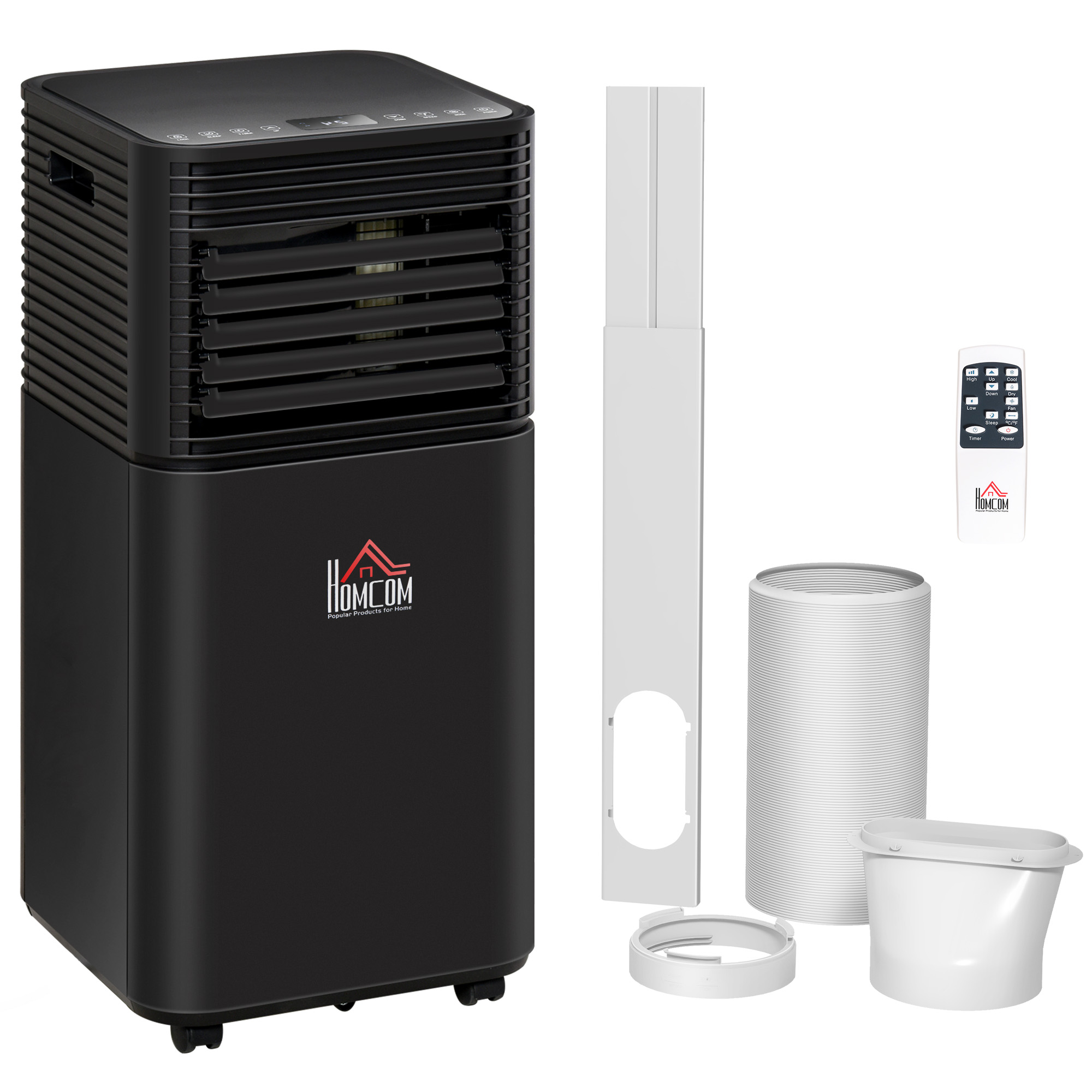 8000 BTU 4-In-1 Compact Portable Mobile Air Conditioner Unit Cooling Dehumidifying Ventilating w/ Fan Remote LED 24Hr Timer Auto Shut-Down - Life 