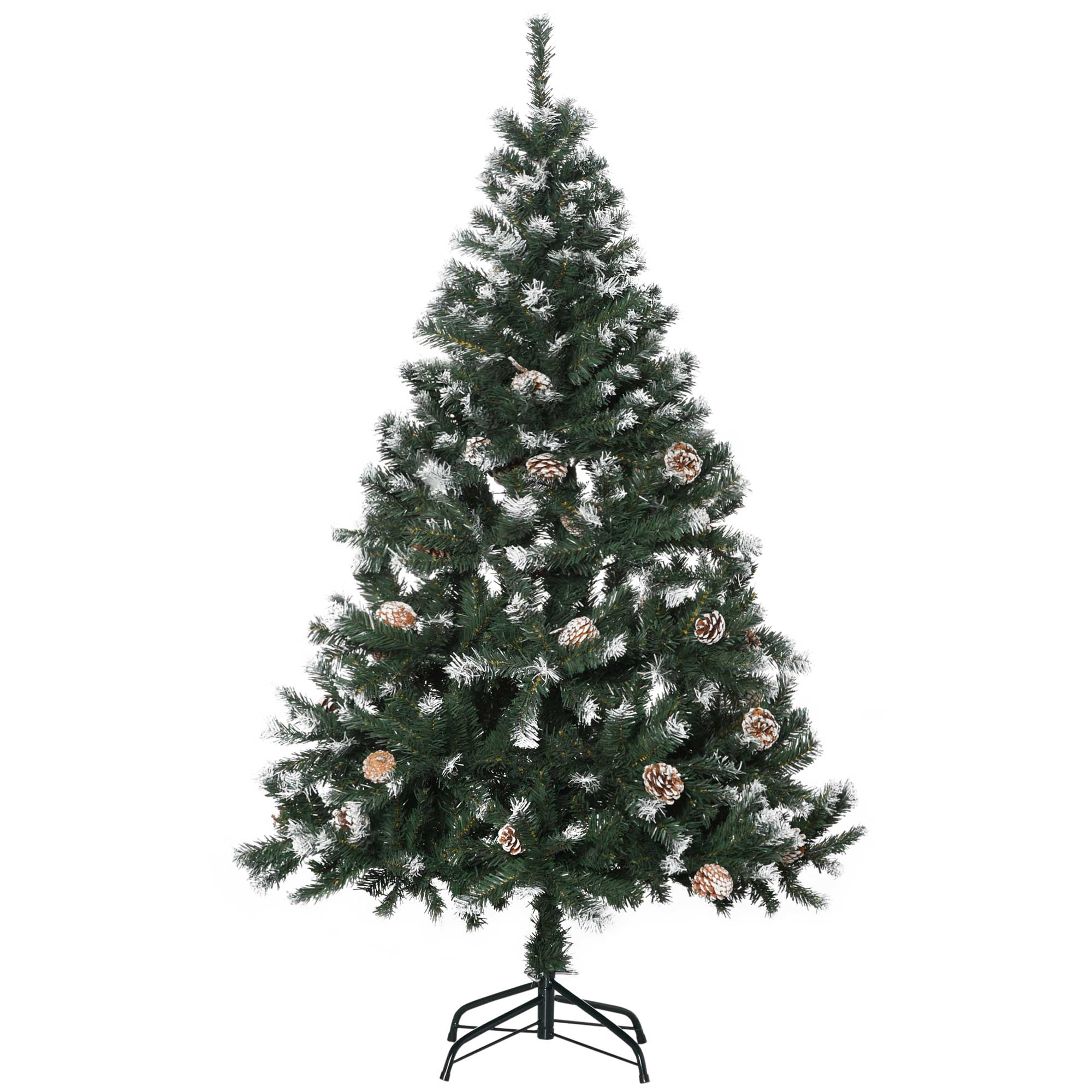 Debbie 5FT Artificial Christmas Tree with Pine Cones Holiday Home Xmas Decoration Automatic Open Green - Life Essentials