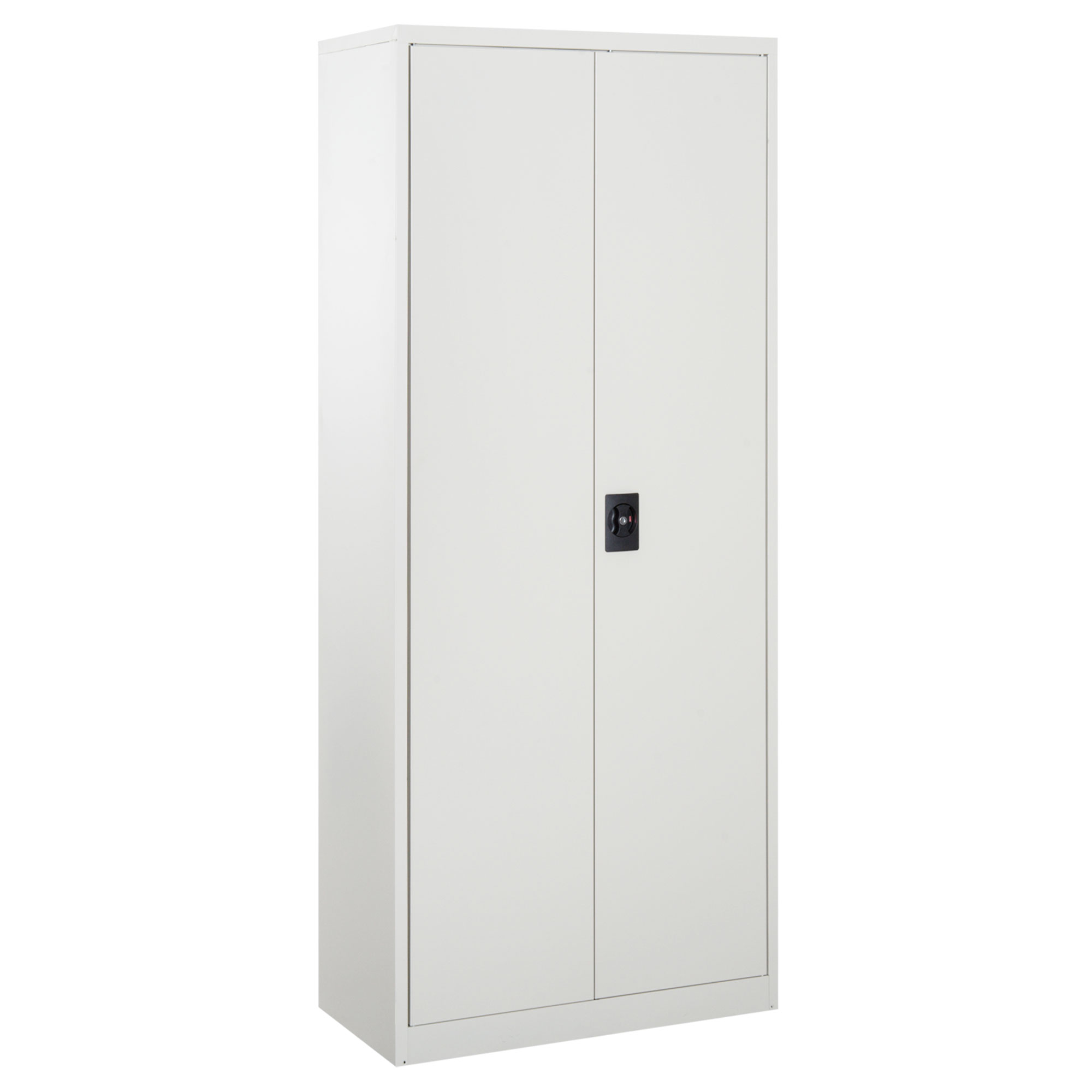Cool Rolled Steel Tall Office Lockable Filing Cabinet 2 Doors 4 Internal Adjustable Shelves Bookcase Cabinet Storage Unit - Life Essentials