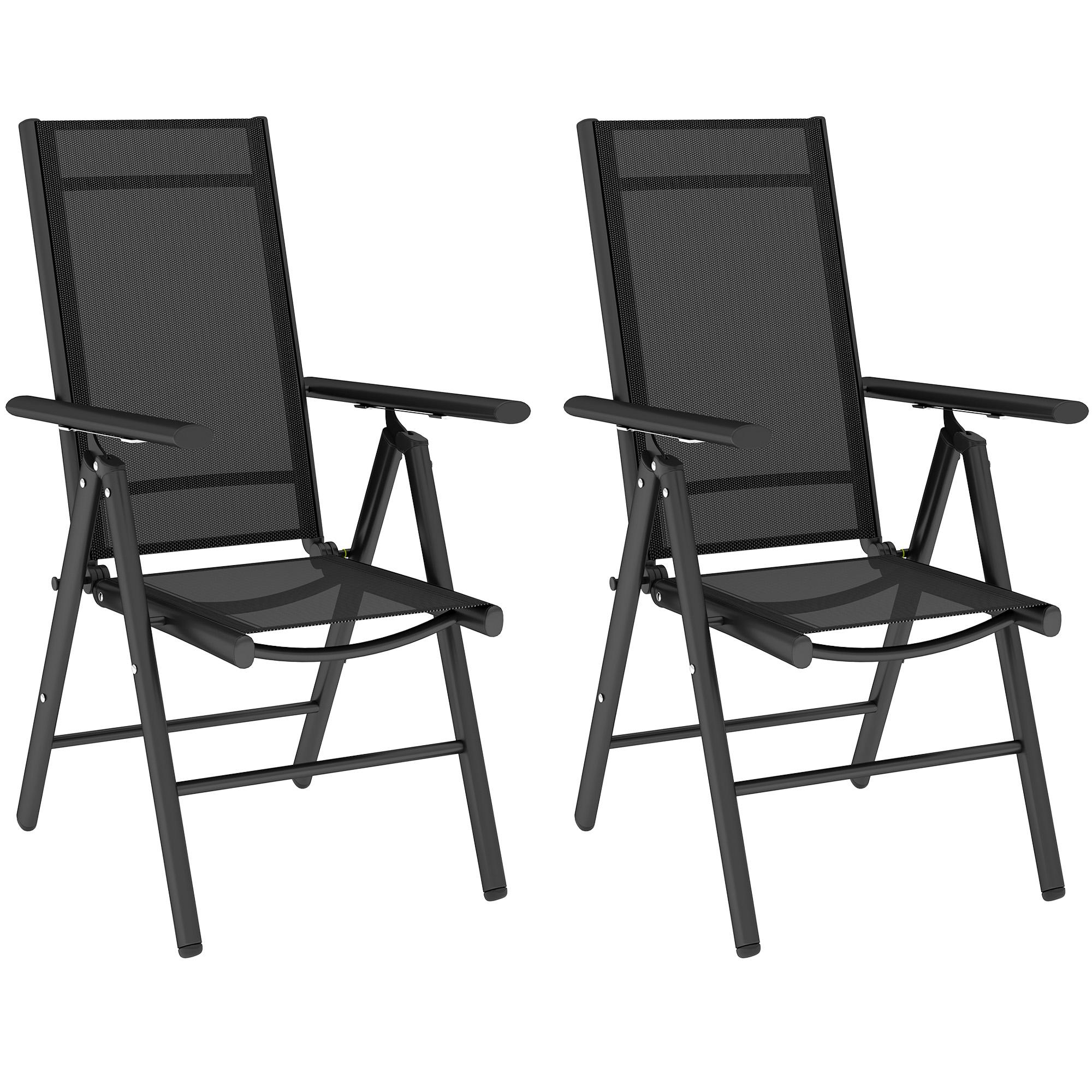 SUNVISTA Set of 2 Folding Chair, Black - Life Essentials