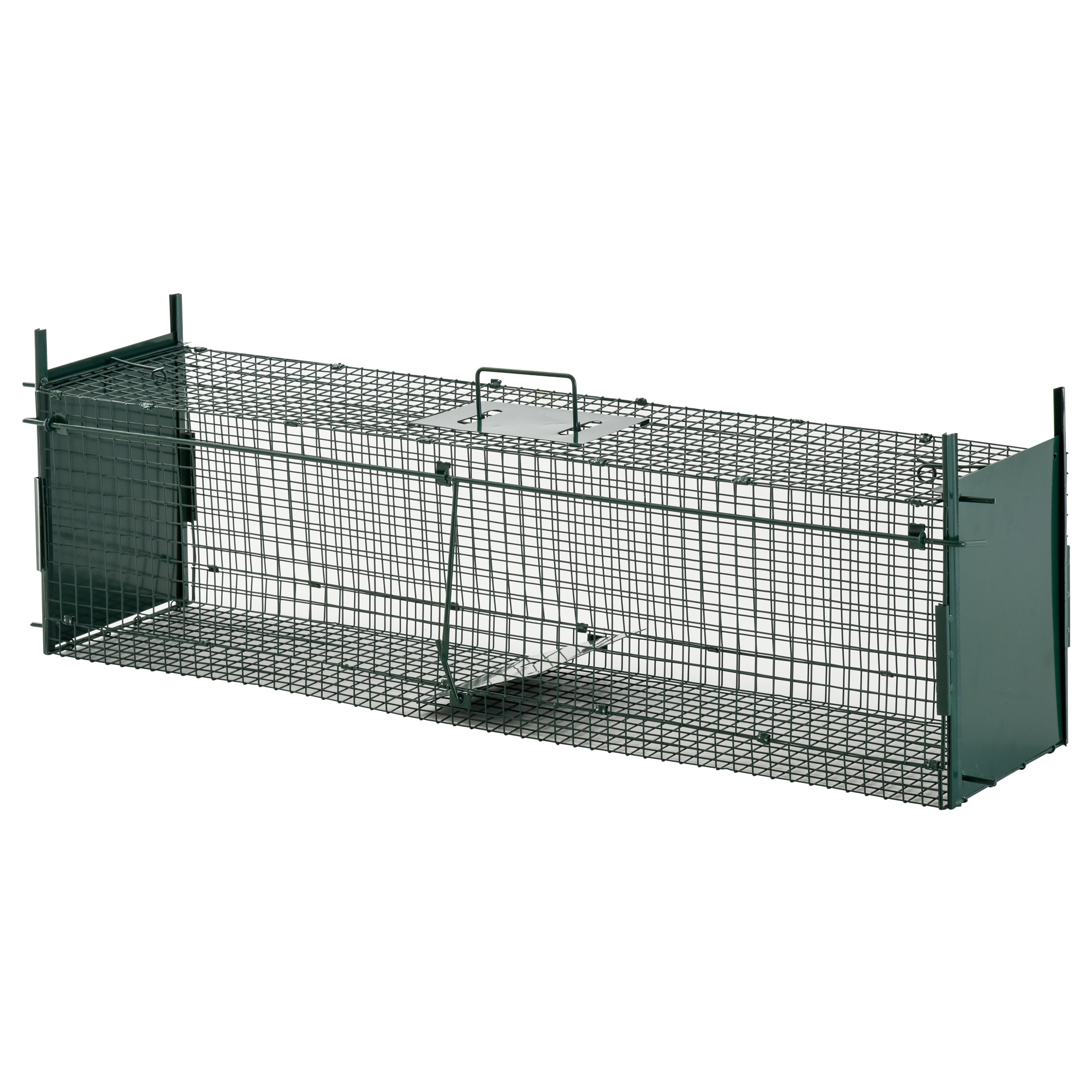 2-Door Humane Live Trap for Small Animals, Animal Trap for Rat Mise Mink Rabbit Raccoon Gopher Squirrel, Dark Green - Life Essentials