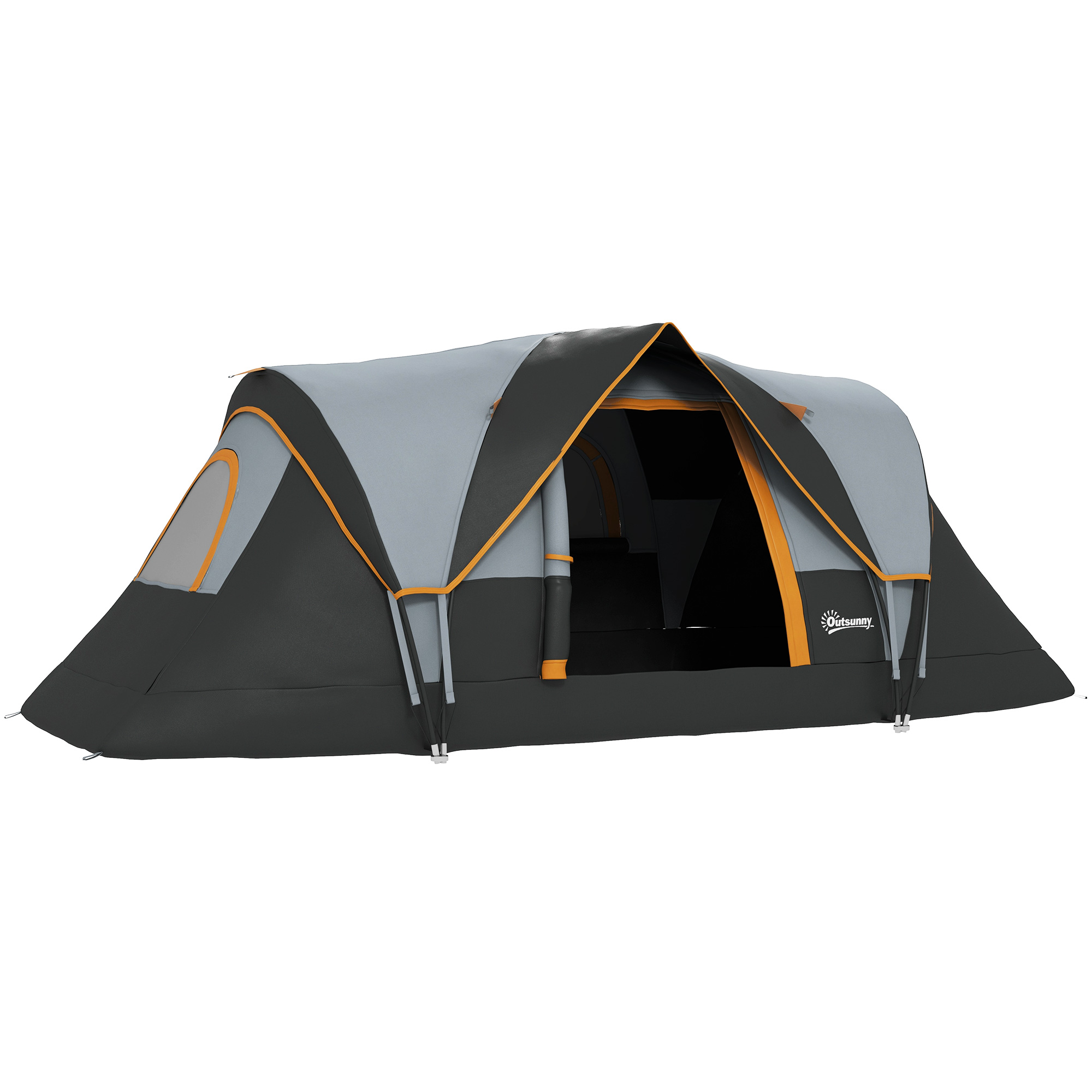 5-6 Man Dome Camping Tent Hiking Shelter UV Protection 3000mm Water Resistant Tunnel Tent - Multicolor - Life Essentials
