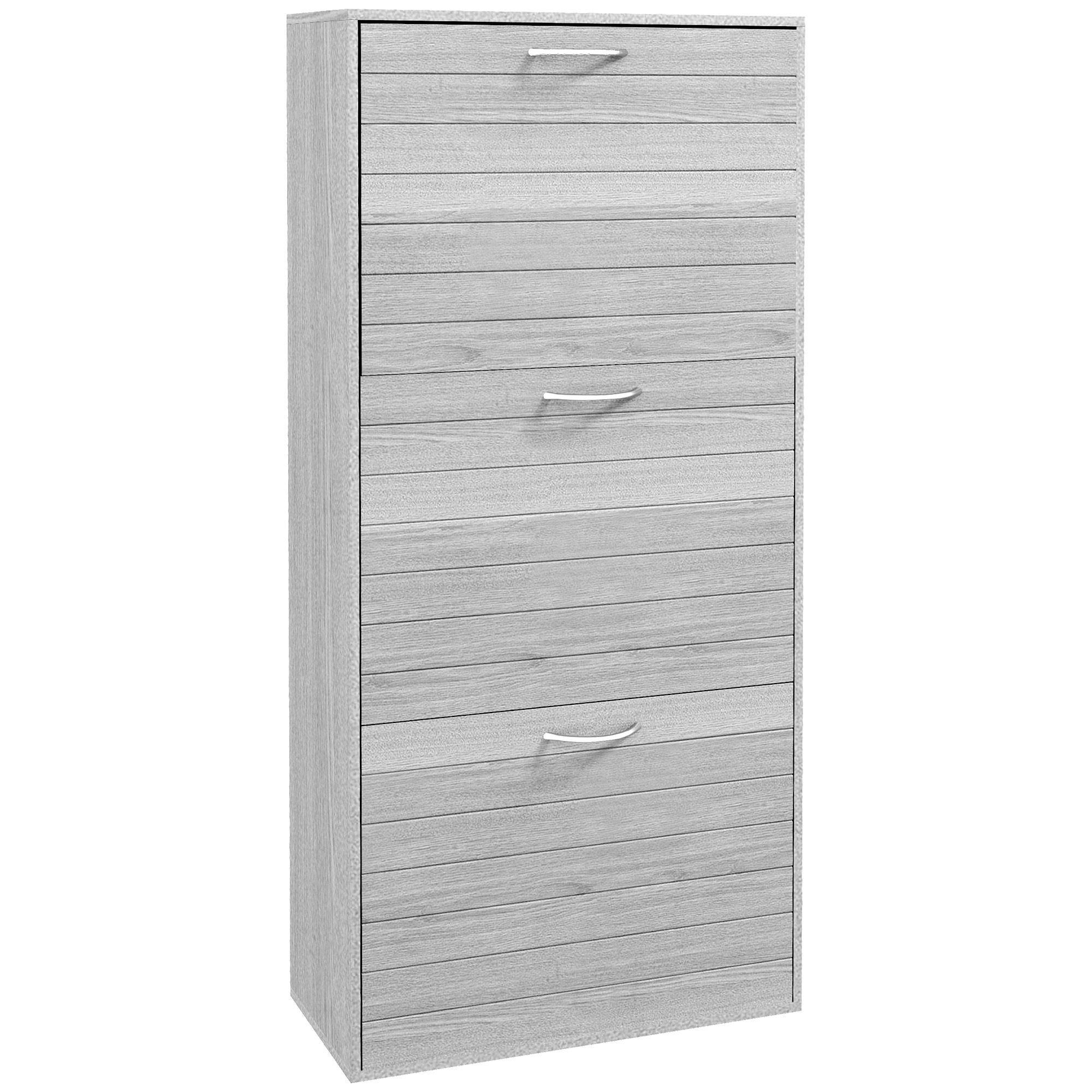 Shoe Storage Cabinet with 3 Flip Drawers, Narrow and Slim, 12 Pair of Shoes Organizer for Hallway, Entryway - Life Essentials
