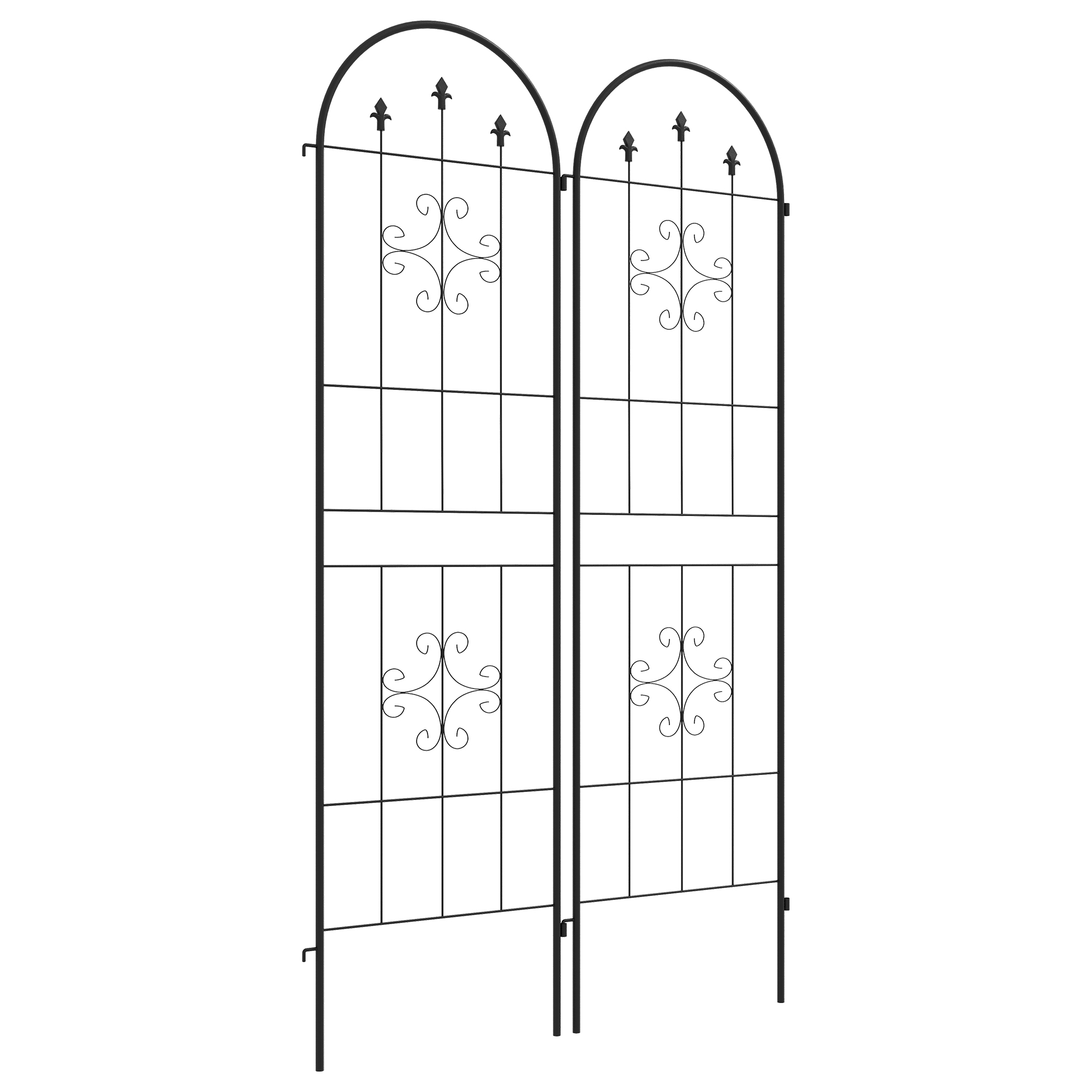 Metal Trellis Set of 2, Garden Trellis for Climbing Plants Support Frames, Arrow Design - Life Essentials