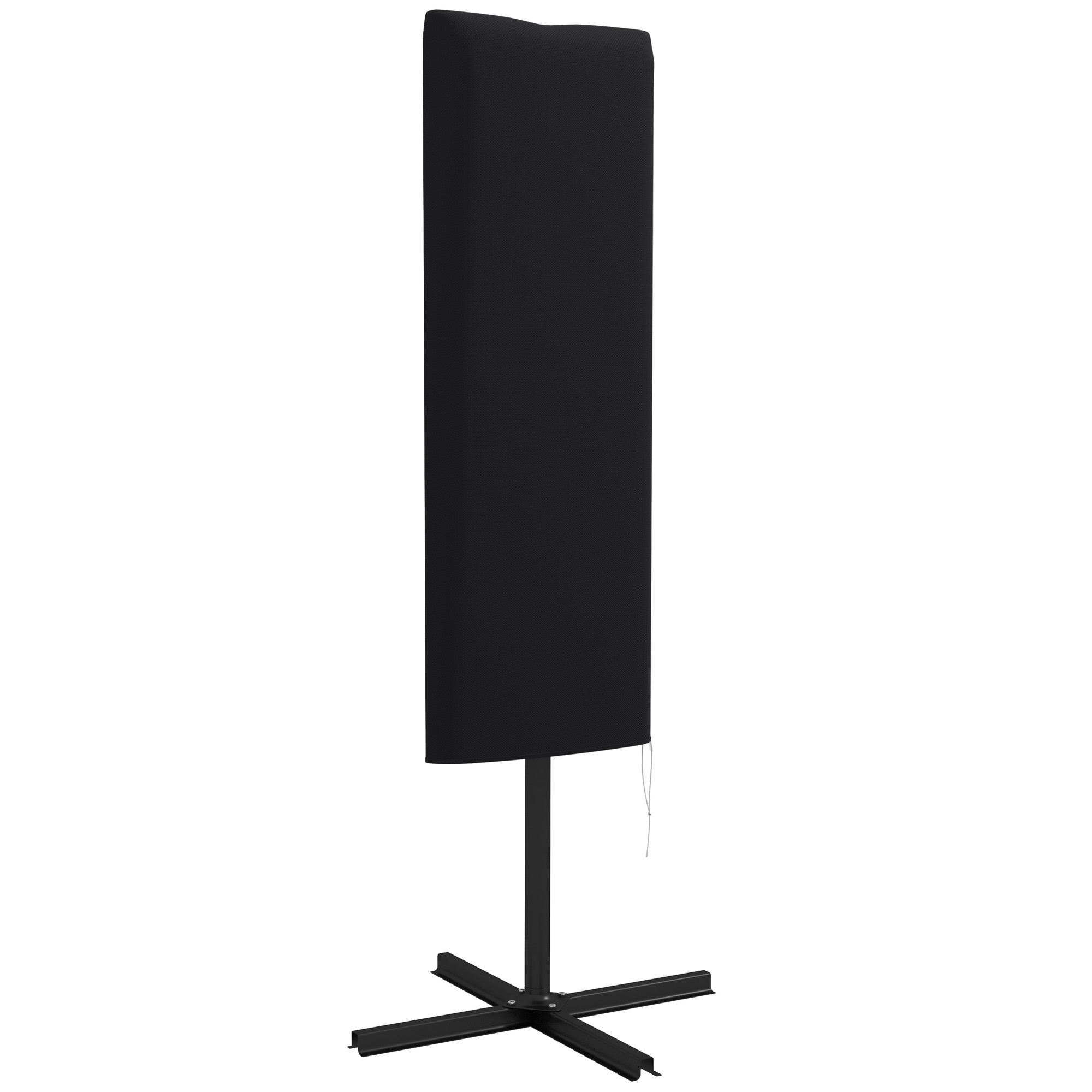 SUNVISTA Garden Parasol Cover, Outdoor Patio Umbrella Protector Weatherproof Garden Patio with Rod, Zipper for 2-4m Parasol, Î 60 x 160cm, Black - 