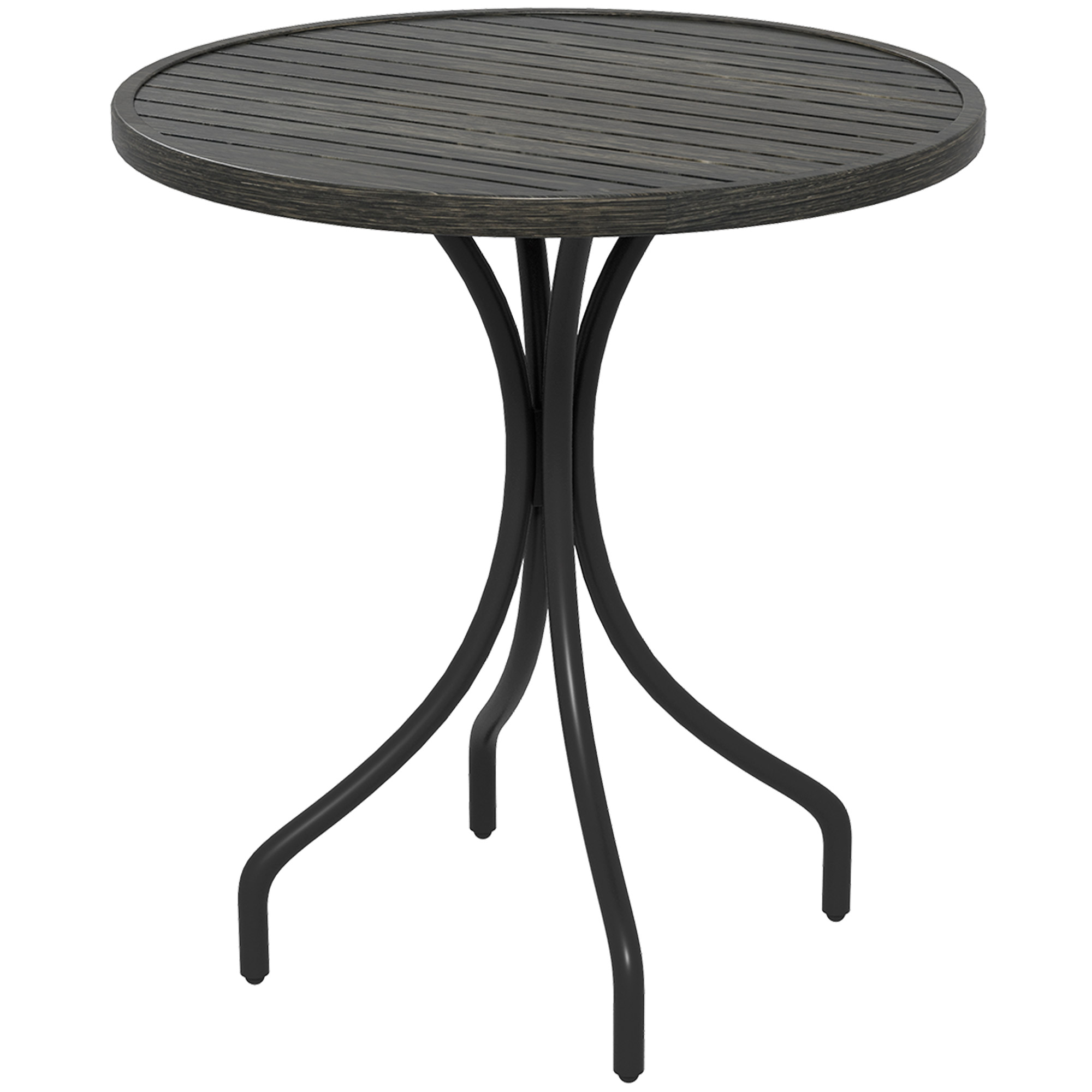 SUNVISTA 66cm Galvanised Steel Garden Table - Grey - Life Essentials