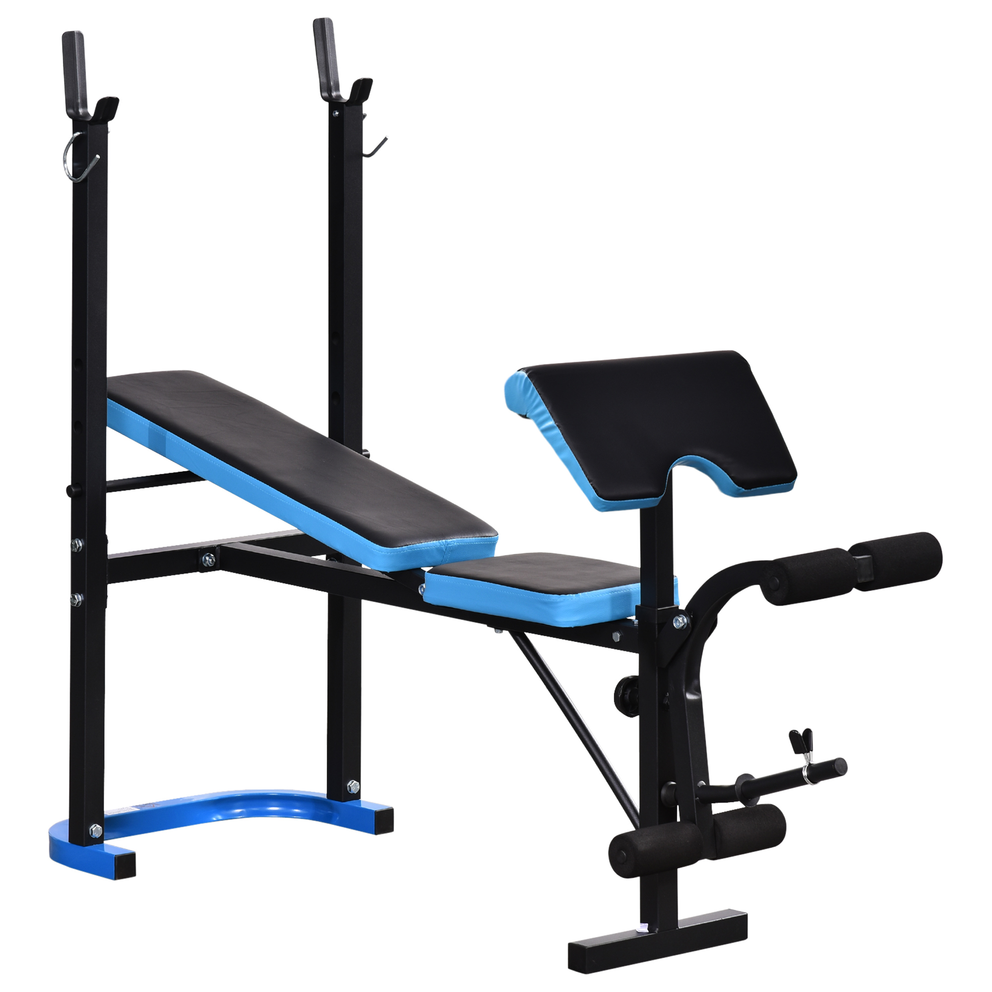Adjustable Weight Bench with Leg Developer Barbell Rack for Lifting and Strength Training Multifunctional Workout Station for Home Gym Fitness - Life 