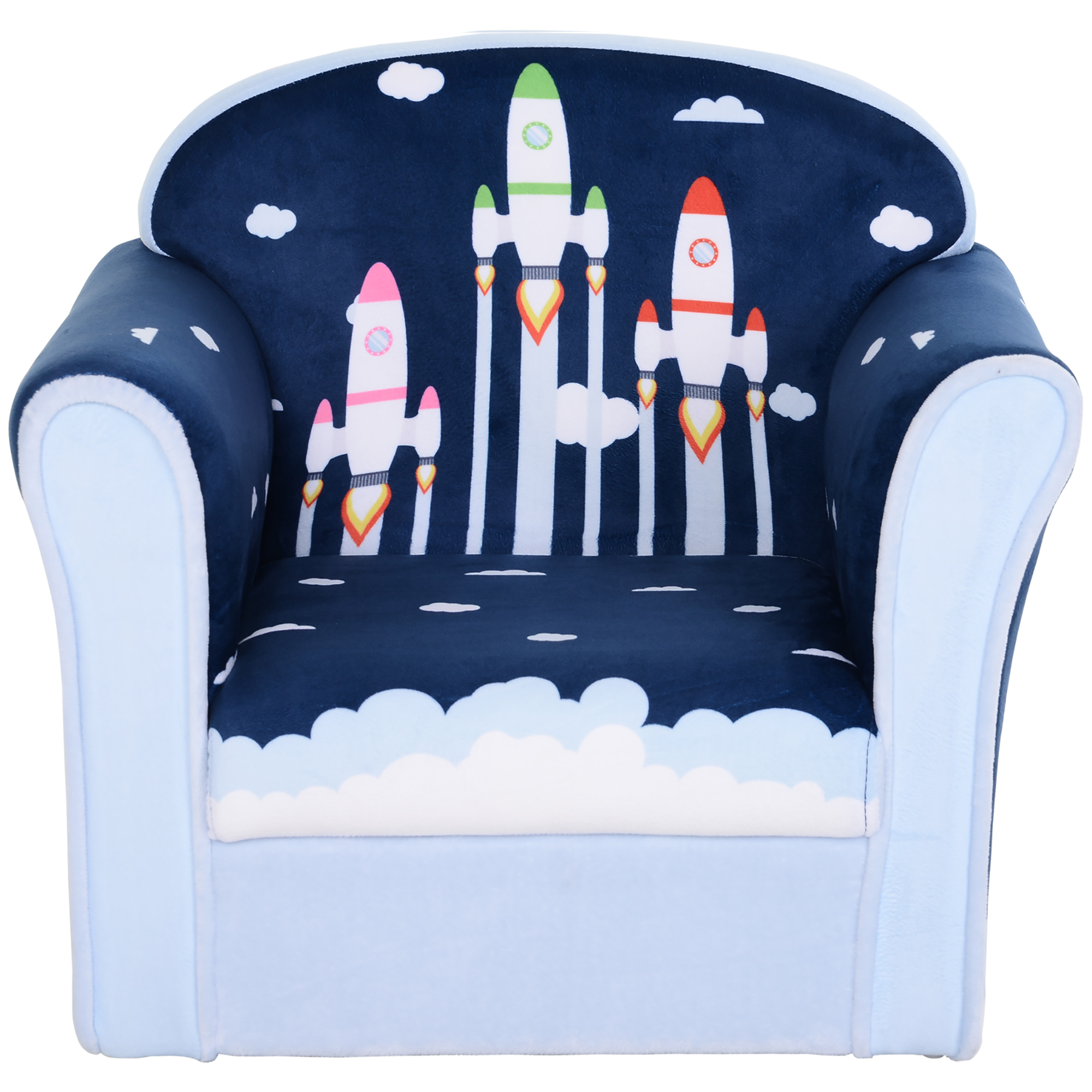 Children Chair Armchair Single Sofa, 50 x 39 x 44cm, for 18M+, Blue - Life Essentials