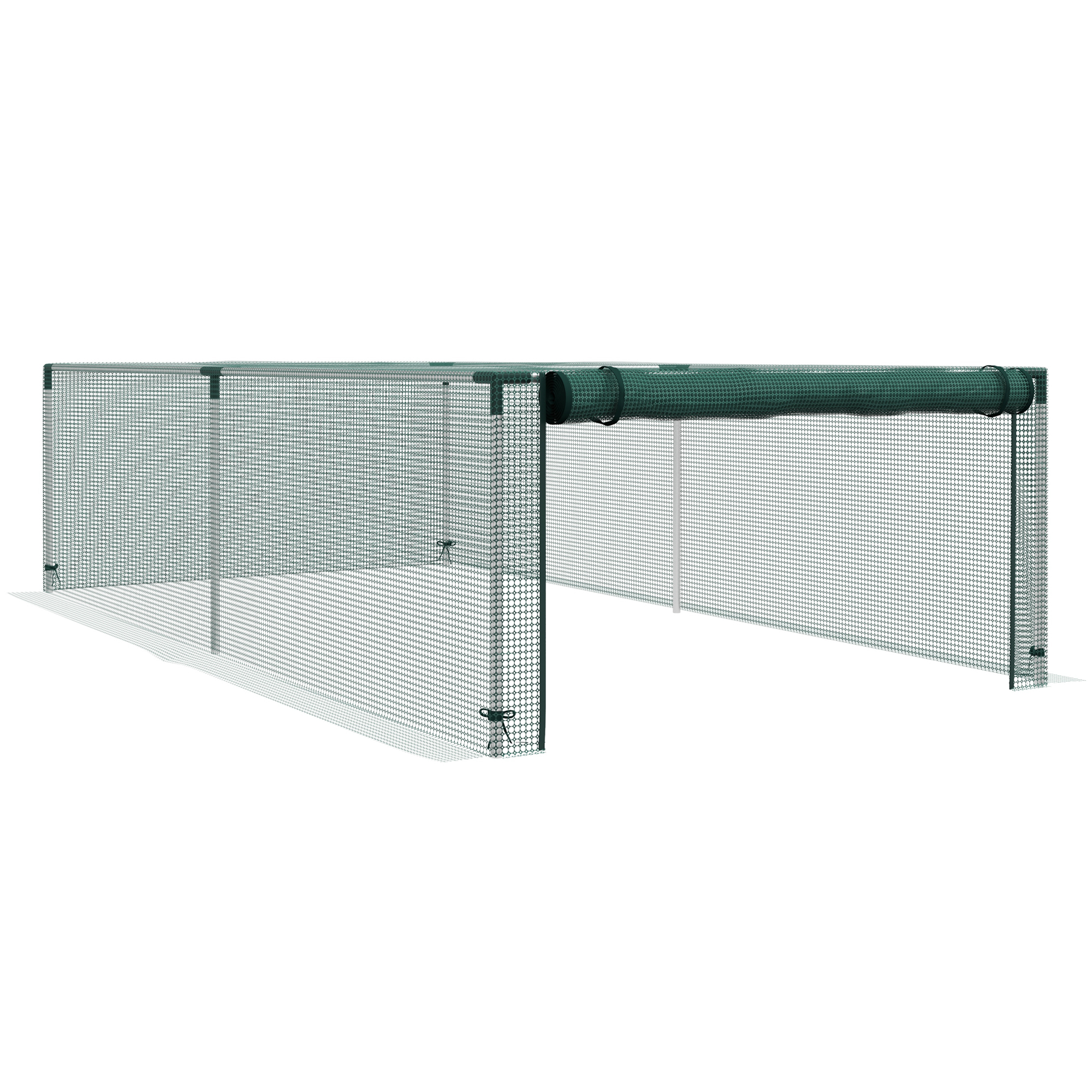 Garden Greenhouse - 8x4ft Plant Protection Cage with Door Green 125cm - Life Essentials