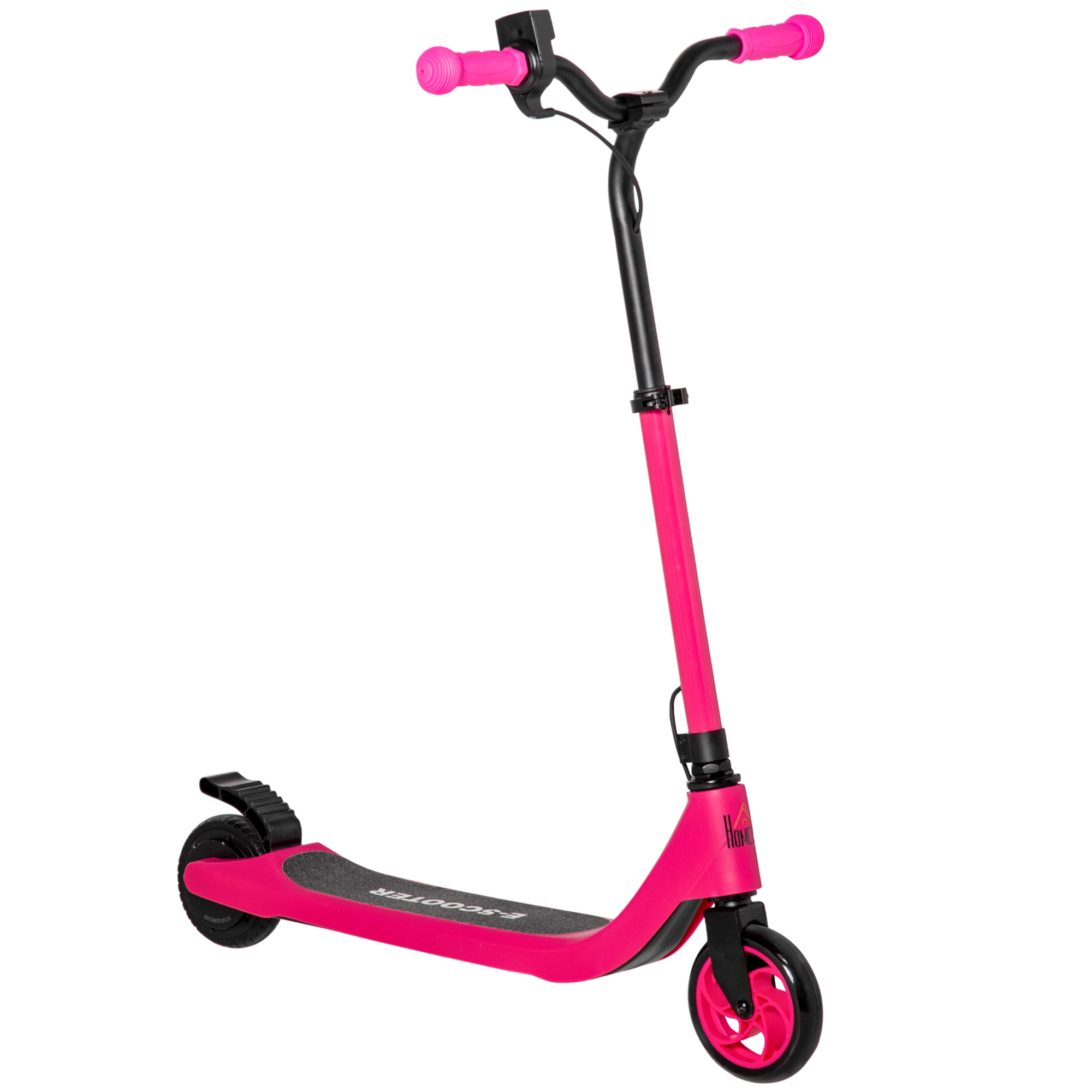 Electric Scooter, 120W Motor E-Scooter w/ Battery Level Display, 2 Adjustable Heights, and Rear Brake, Suitable for 6+ Years Old, Pink - Life 