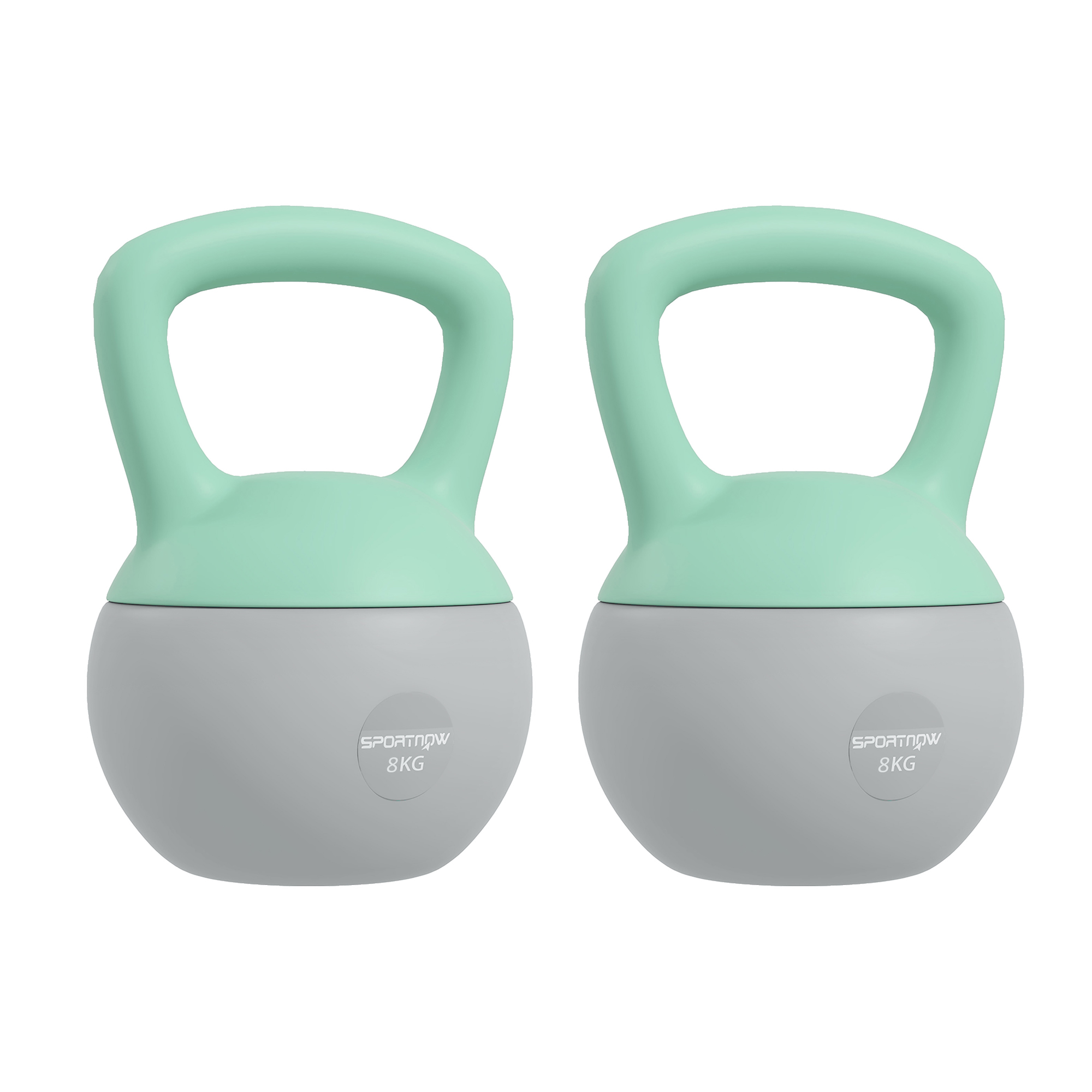 Gym Accessories - 8kg Soft Kettlebell Set with Non Grey 19cm - Life Essentials
