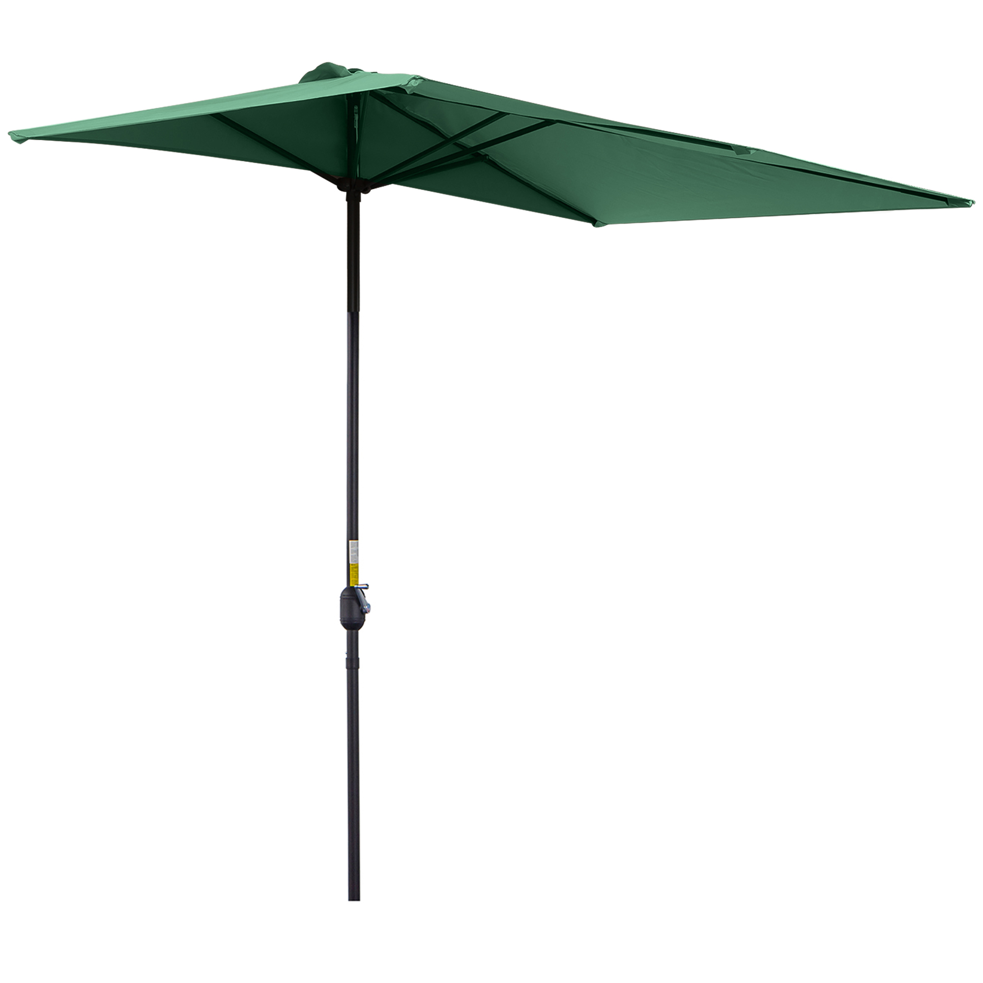 Balcony Half Parasol Semi Round Umbrella Patio Crank Handle (2.3m, Green)- NO BASE INCLUDED - Life Essentials