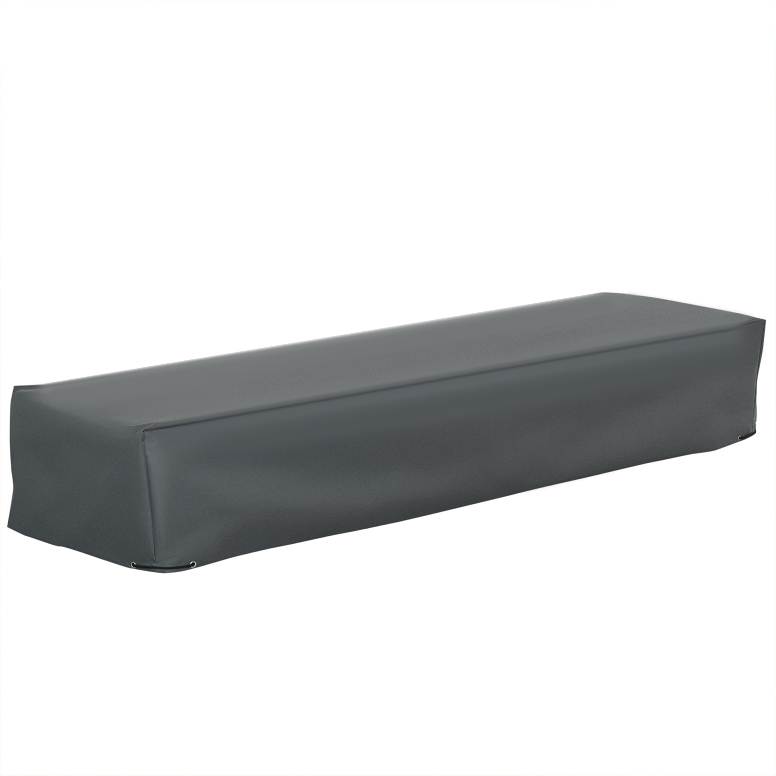 Rectangular Garden Furniture Cover for Rattan Lounge Water UV Resistant Protection Oxford Fabric Clean Cover, 200 x 73 x 35cm, Grey - Life Essentials