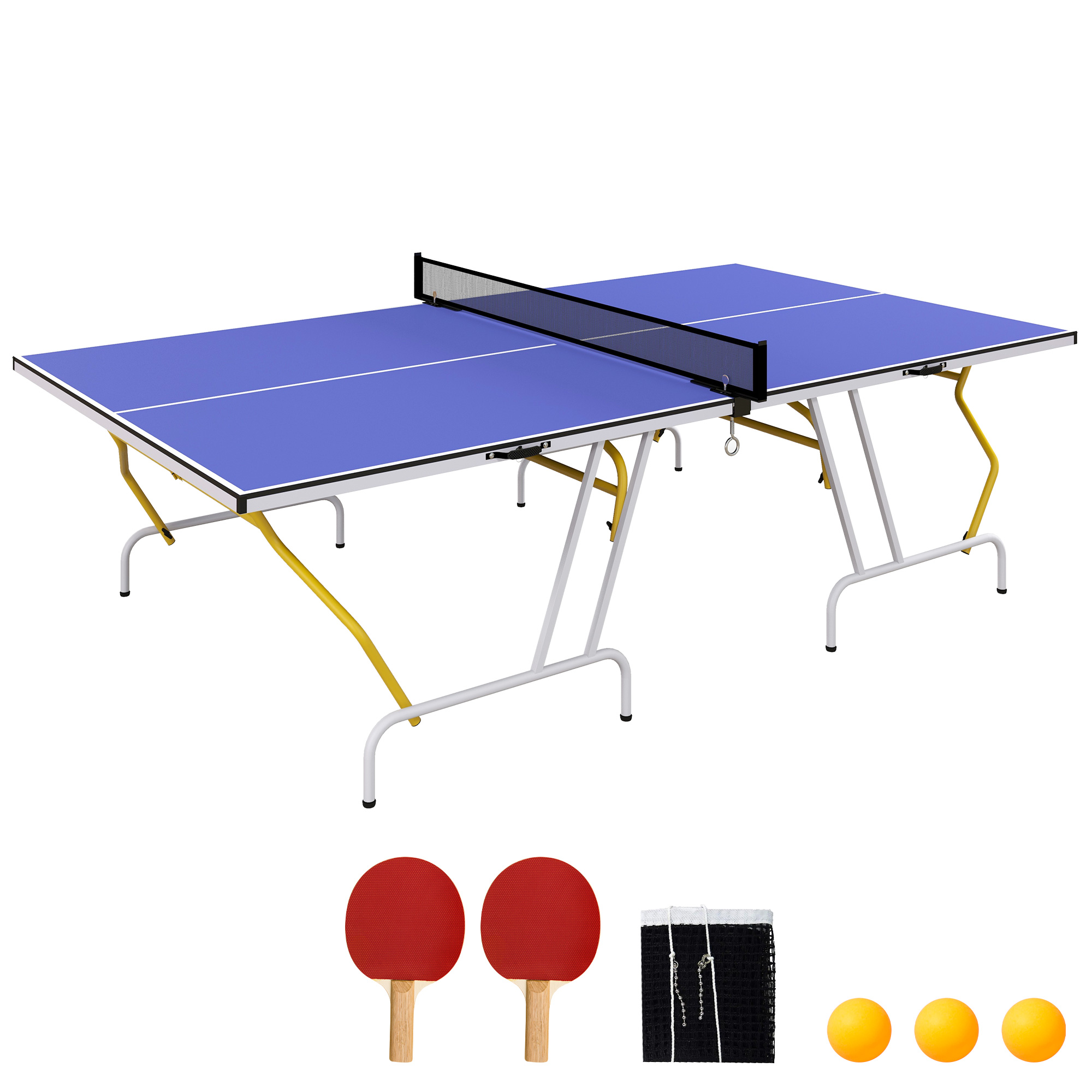 McAlpin 9FT Foldable Table Tennis Table - Blue - Life Essentials