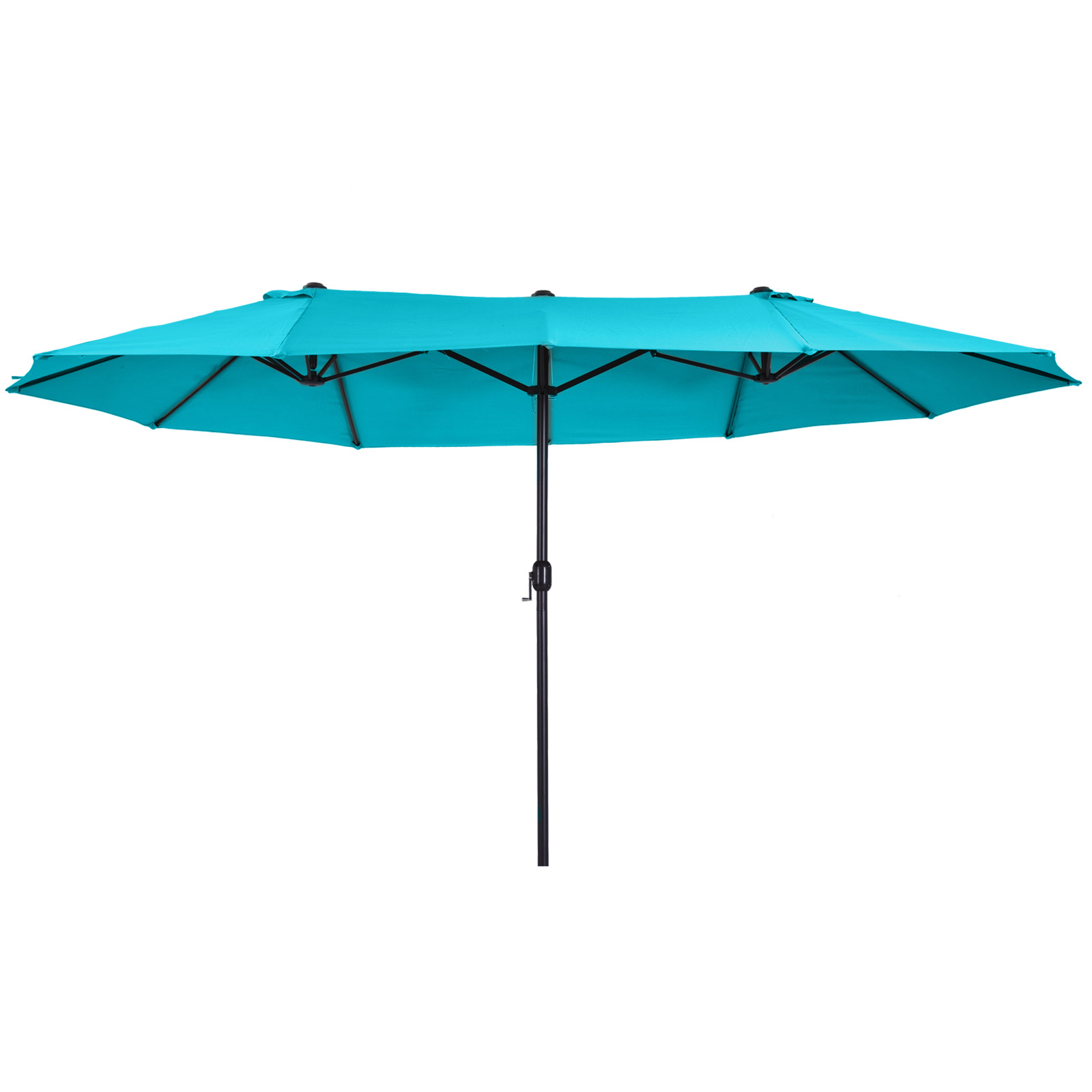 4.6m Double-Sided Patio Parasol Sun Umbrella-Blue - Life Essentials