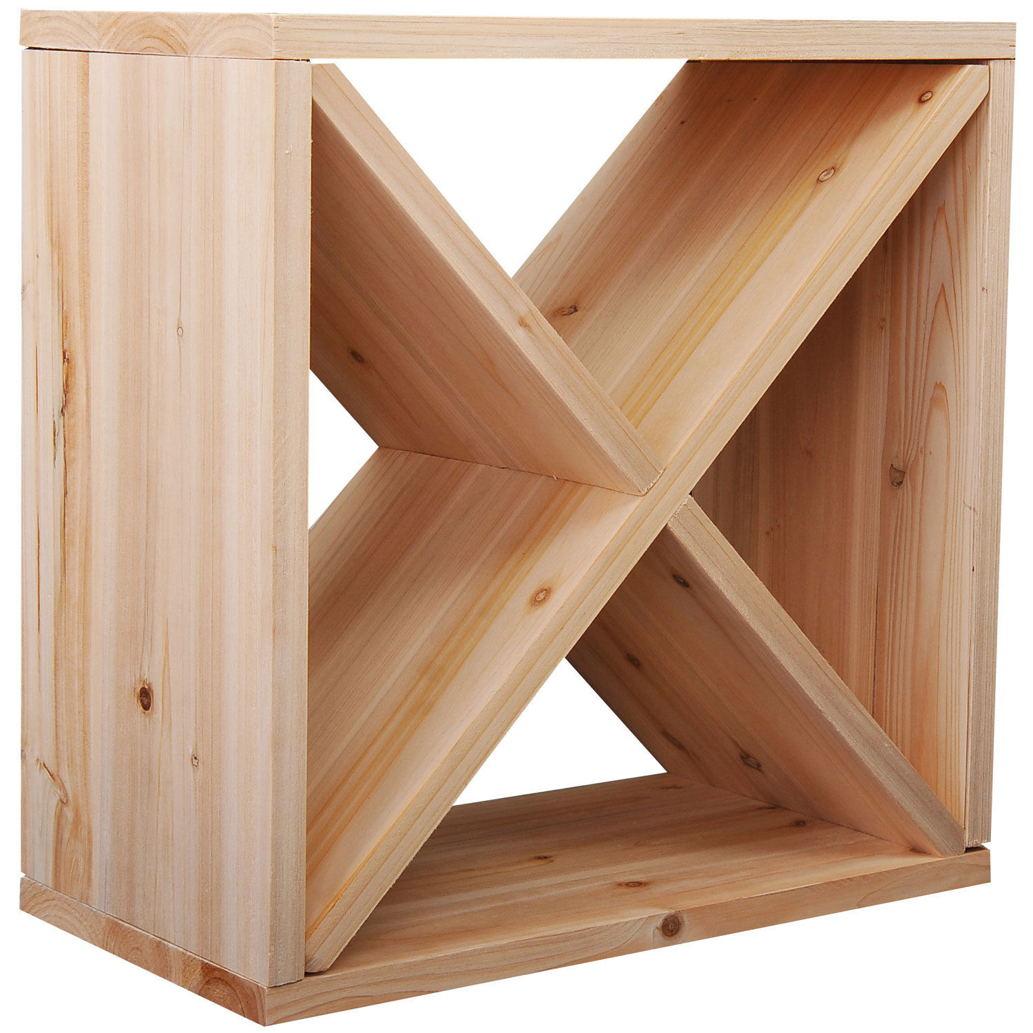 Wooden Wine Rack for 24 Bottle Square Tabletop Storage Holder Stand - Life Essentials