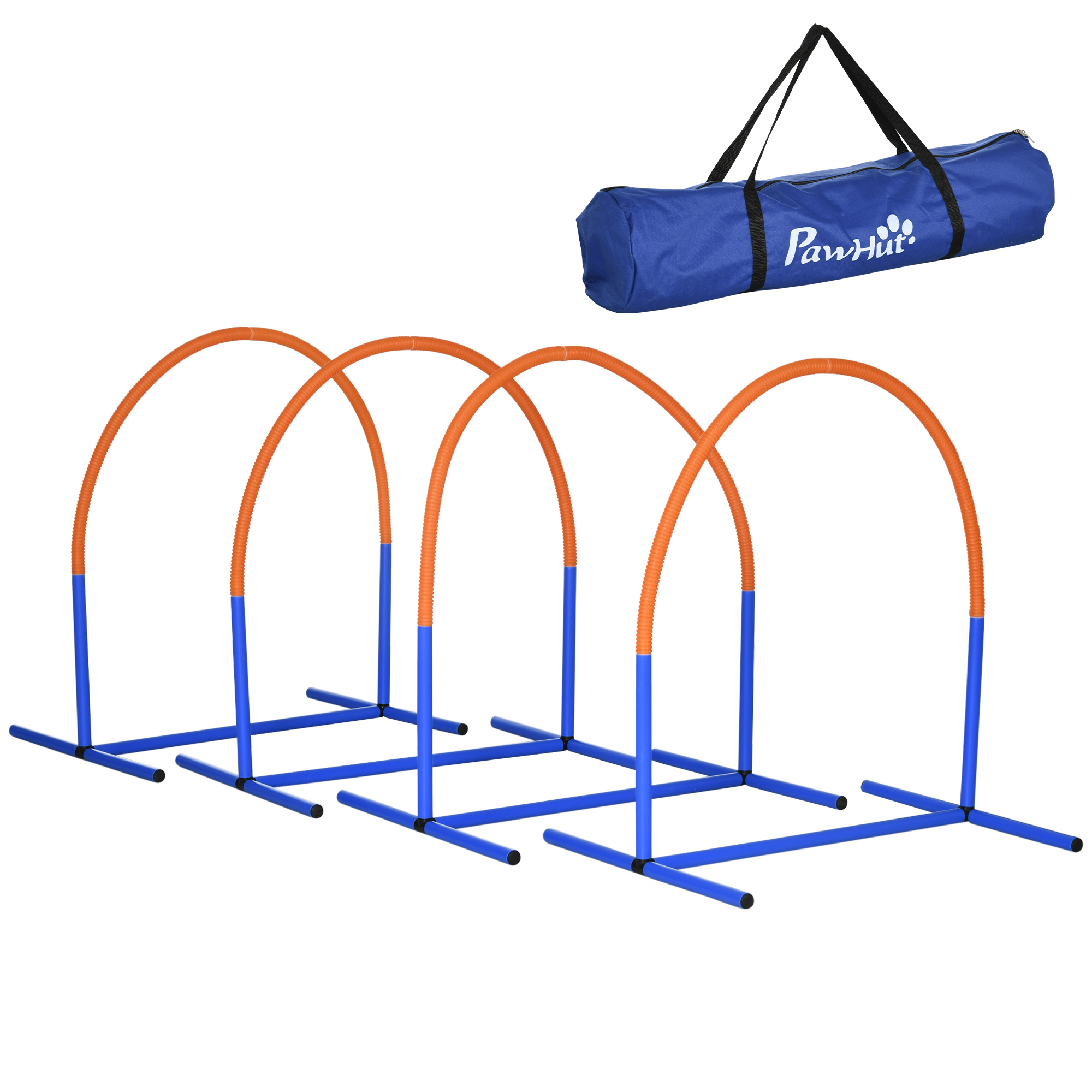4PCs Portable Dog Agility Equipment Blue - Life Essentials