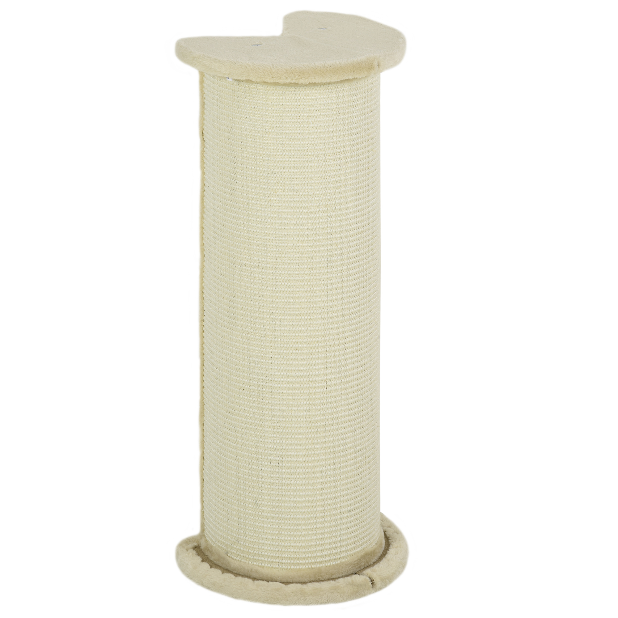 85cm Tall Cat Scratching Post with Sisal Rope Covered Soft Plush, Anti Tip for Indoor Corner, Cabinet Corner, Sofa Corner - Beige - Life Essentials