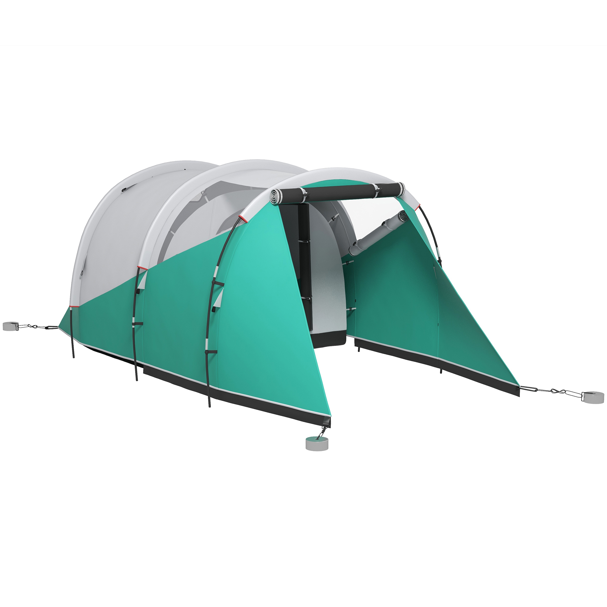 Jones 2 Room Camping Tent for 4-5 Man - Green - Life Essentials