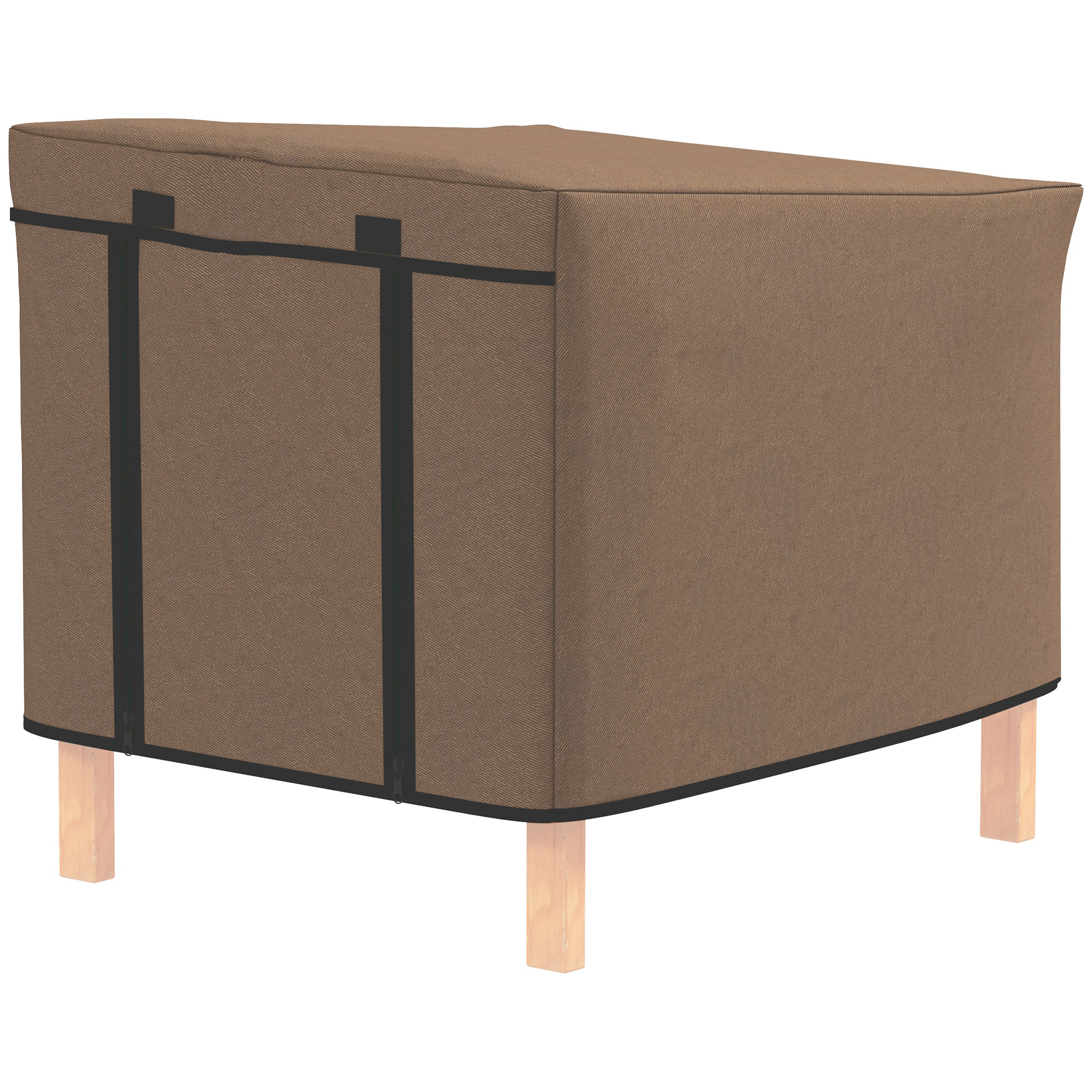 PAWSTER Waterproof Rabbit Hutch Cover for X-D2-0047 and Similar Model Rabbit Hutch, 43 x 52 x 37 cm, Brown - Life Essentials