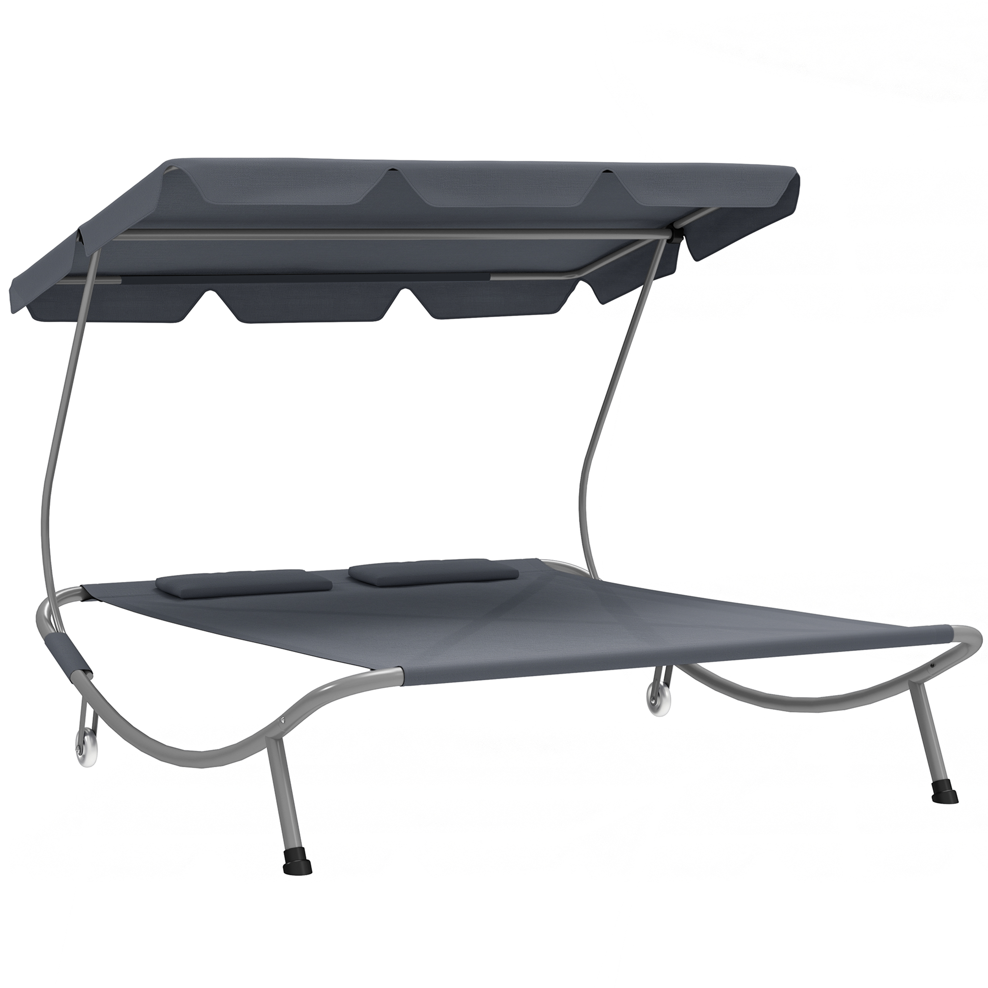 SUNVISTA Double Outdoor Bed, with Canopy - Light Grey - Life Essentials