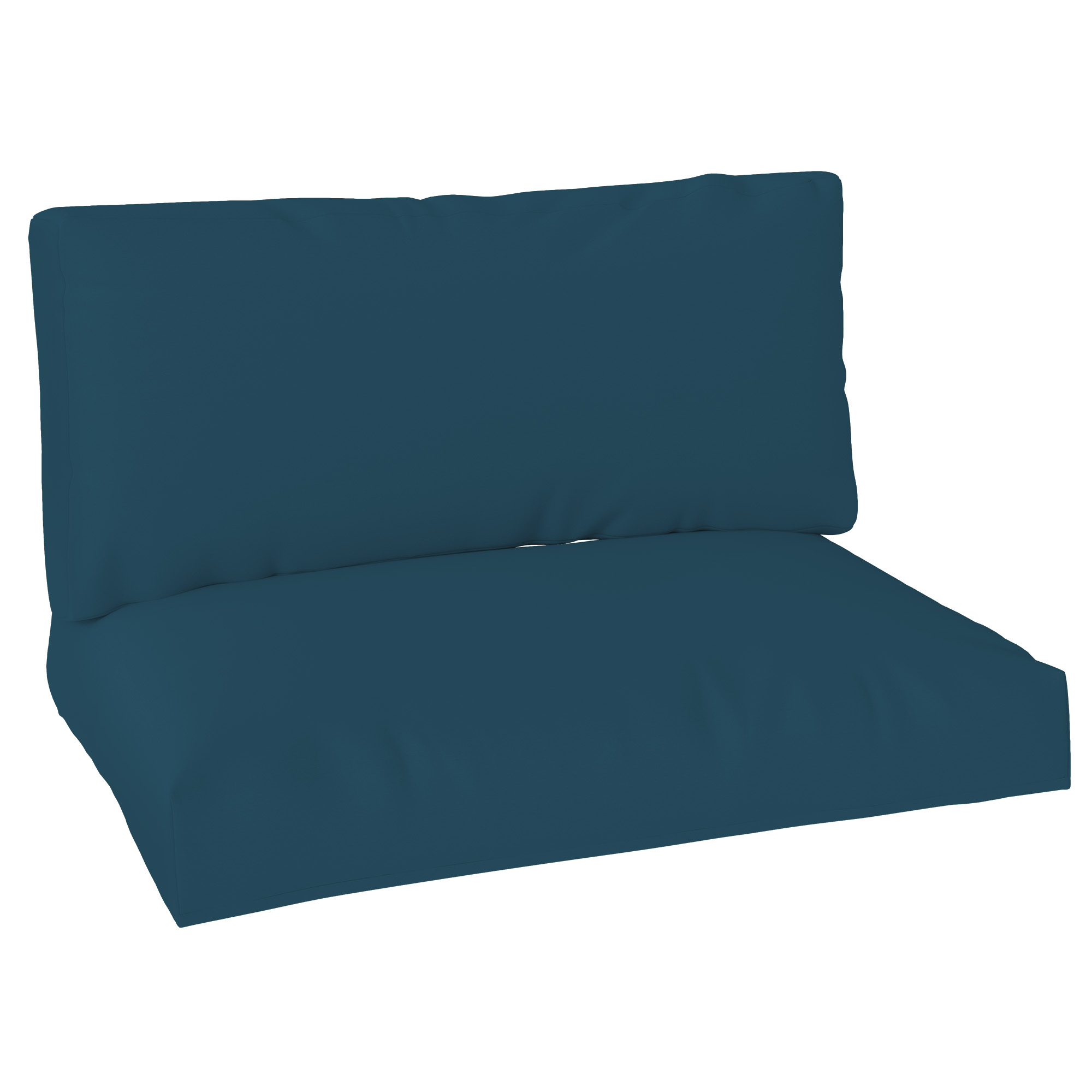 SUNVISTA 2 Seater Pallet Furniture Cushions Pallet Cushions, UPF20+ 220gsm Fabric, 20 cm Thick Outdoor Seat Pads, Navy Blue - Life Essentials