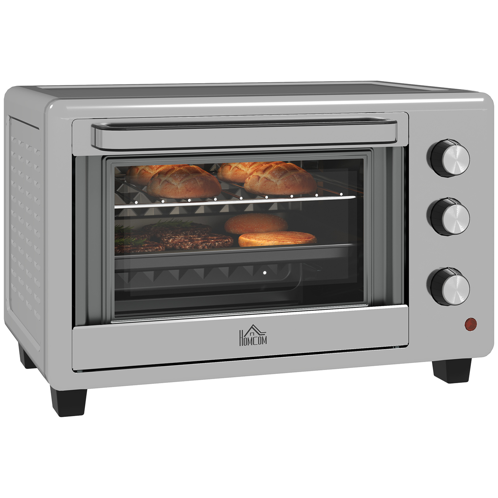 Scott 30L Mini Electric Oven with Accessories and Adjustable Temperature - Silver - Life Essentials