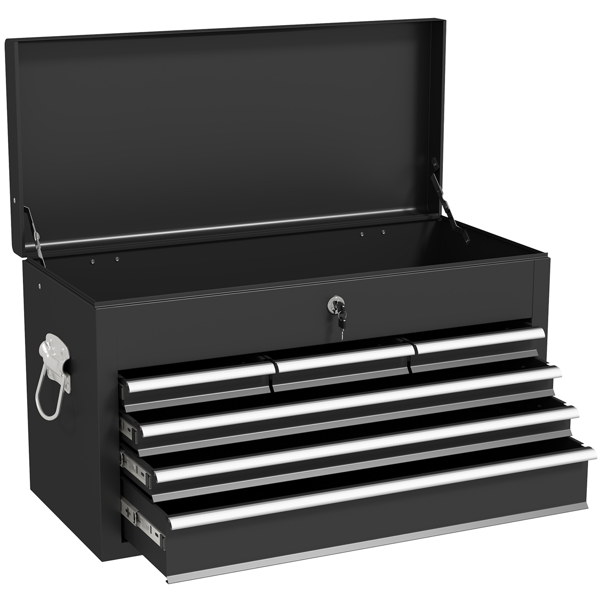 Scott 6 Drawer Tool Chest Lockable Metal Toolbox with Top Case - Storage - Life Essentials
