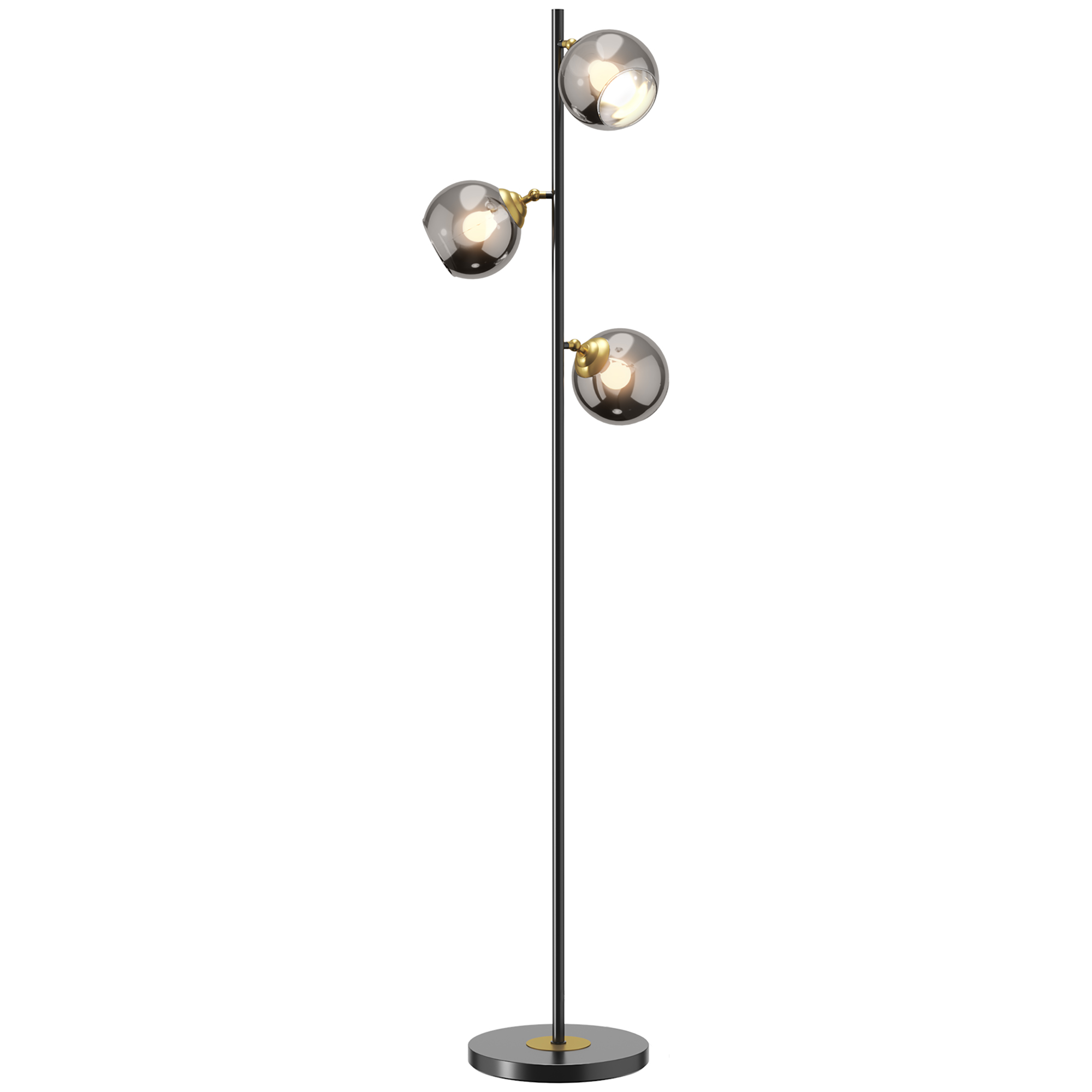 Tree Floor Lamp for Living Room Bedroom with 3 Light, Modern Standing Lamp, (Bulb not Included), 162cm, Grey - Life Essentials