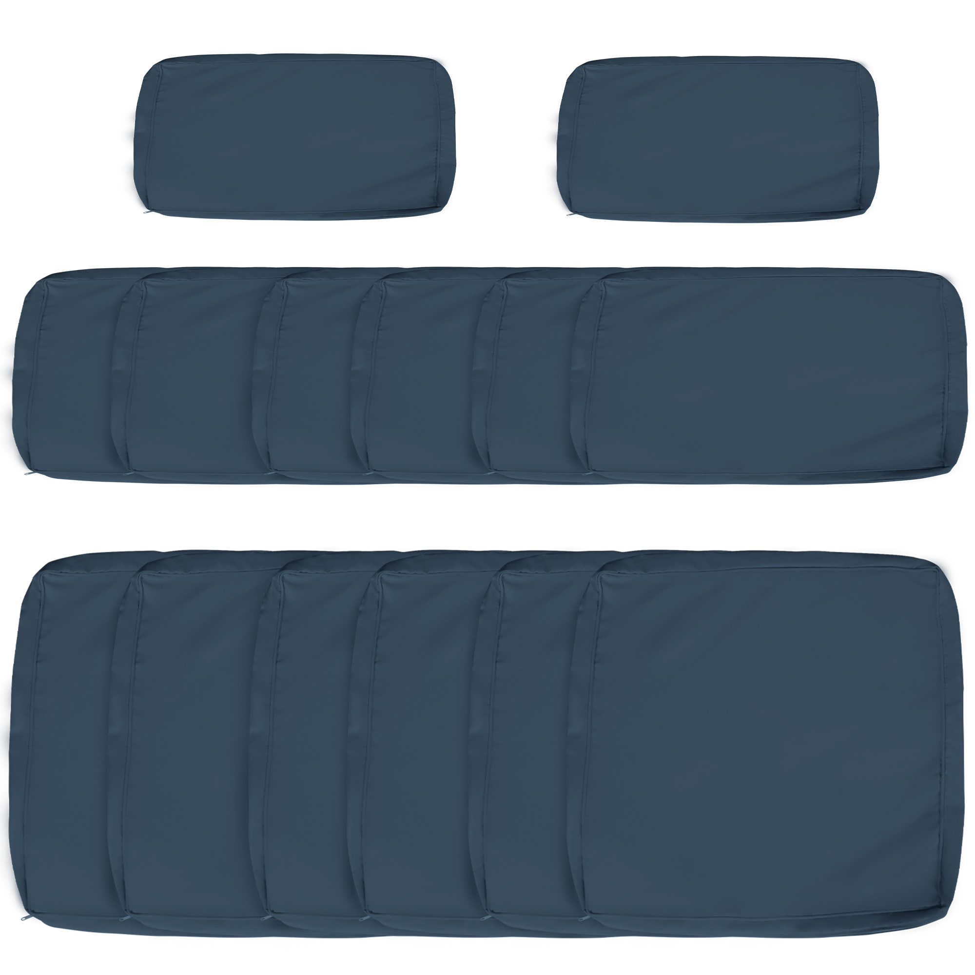SUNVISTA Garden Rattan Sofa Cushion Polyester Cover Replacement Outdoor- No Cushion Included, Blue - Life Essentials
