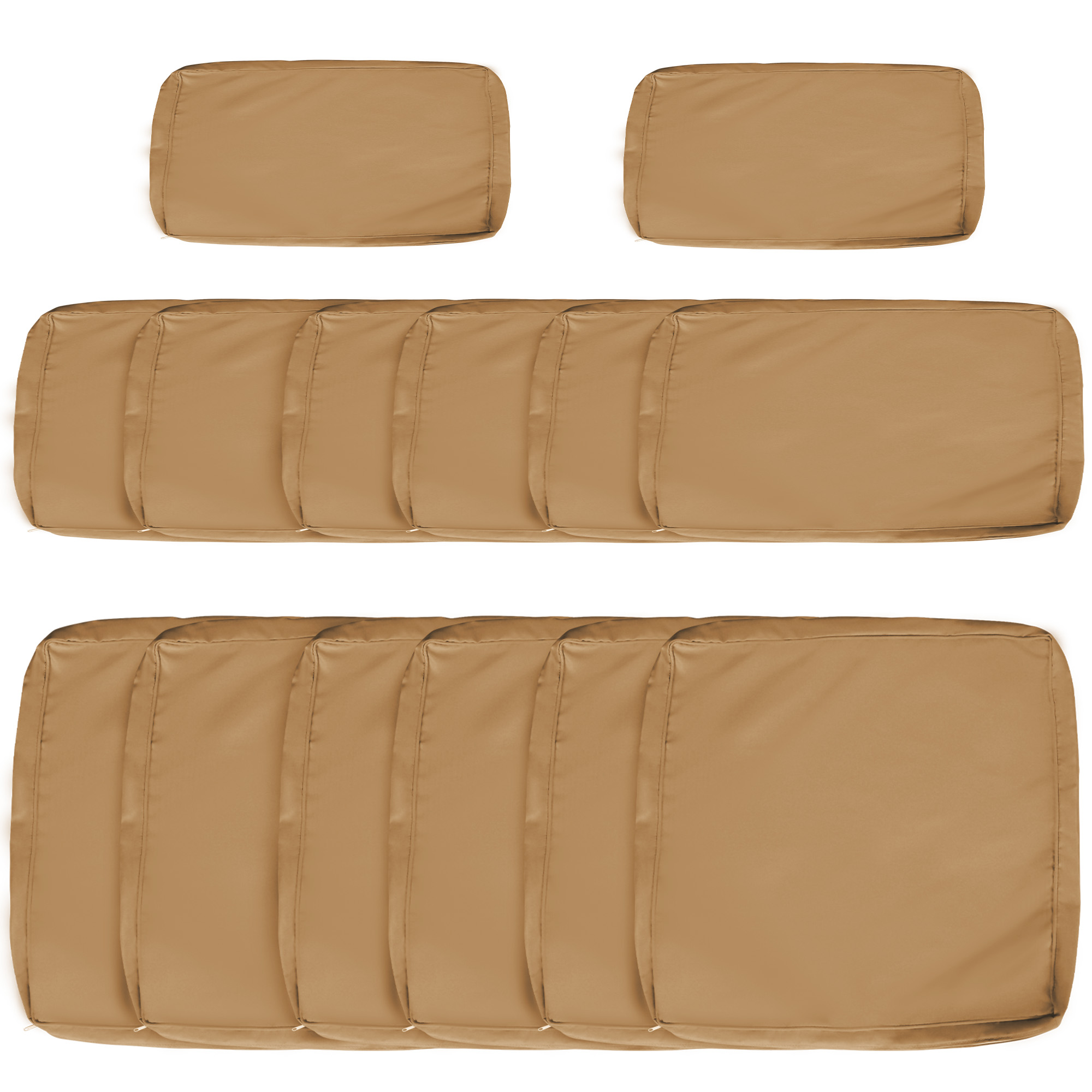 SUNVISTA 14 Pcs Outdoor Cushion Set - Beige - Life Essentials