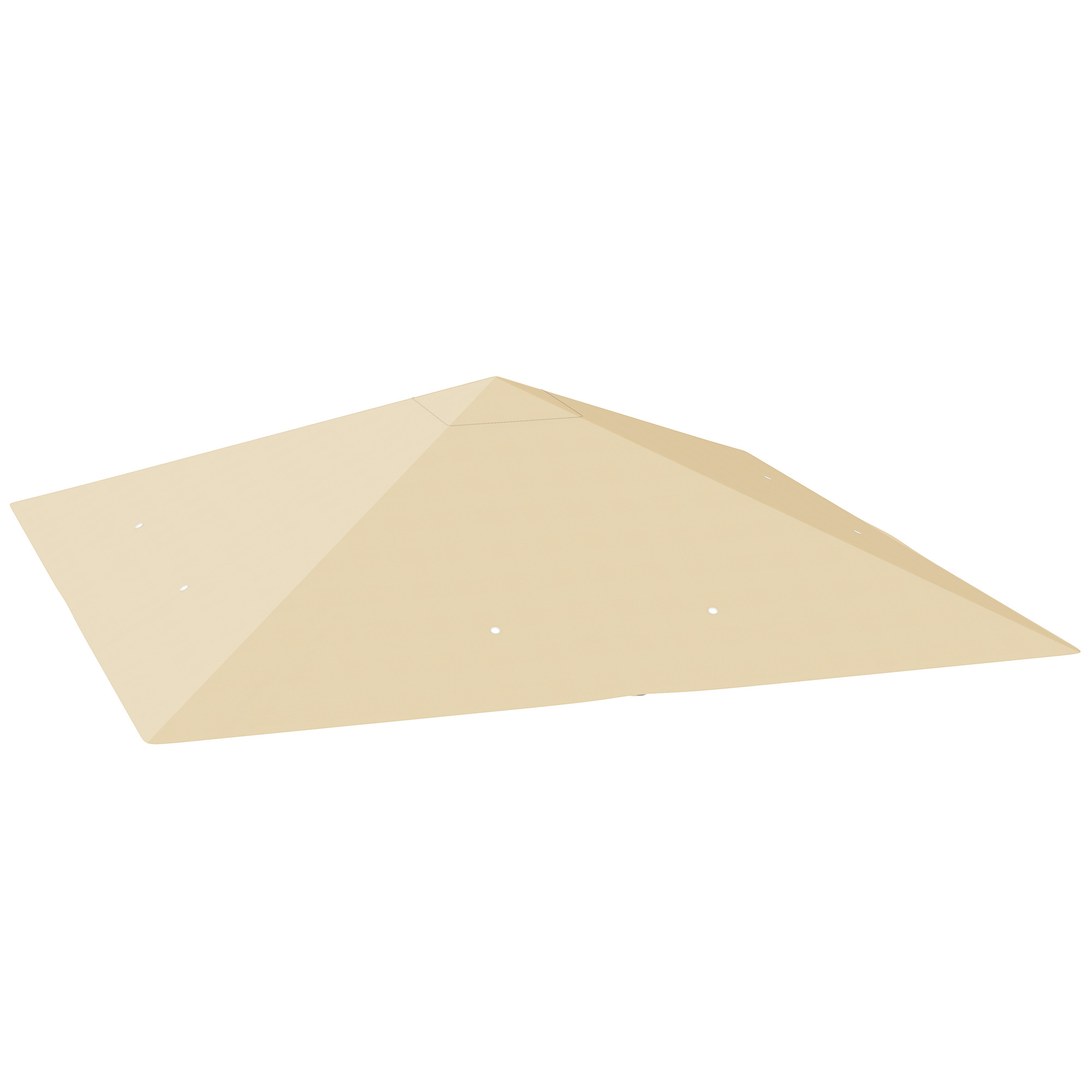 SUNVISTA 3 x 3(m) Gazebo Canopy Replacement Cover, Garden Gazebo Roof Replacement with Drain Holes, Water Resistant PVC Coating, 370g, Beige - Life 