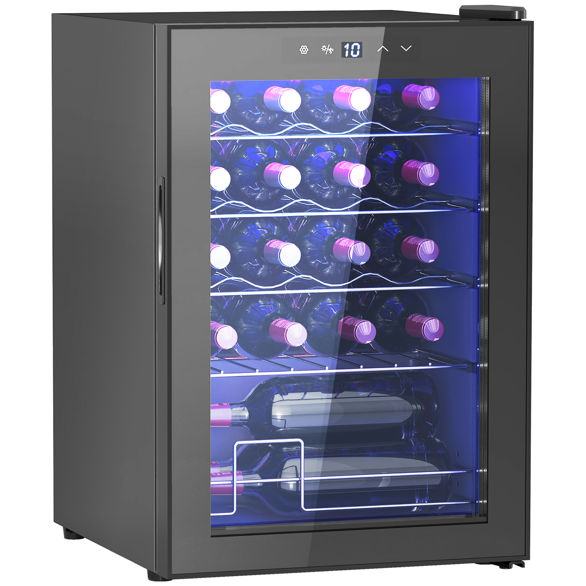 HERON 20 Bottle 5-18„ƒ Countertop Wine Fridge - Black - Life Essentials