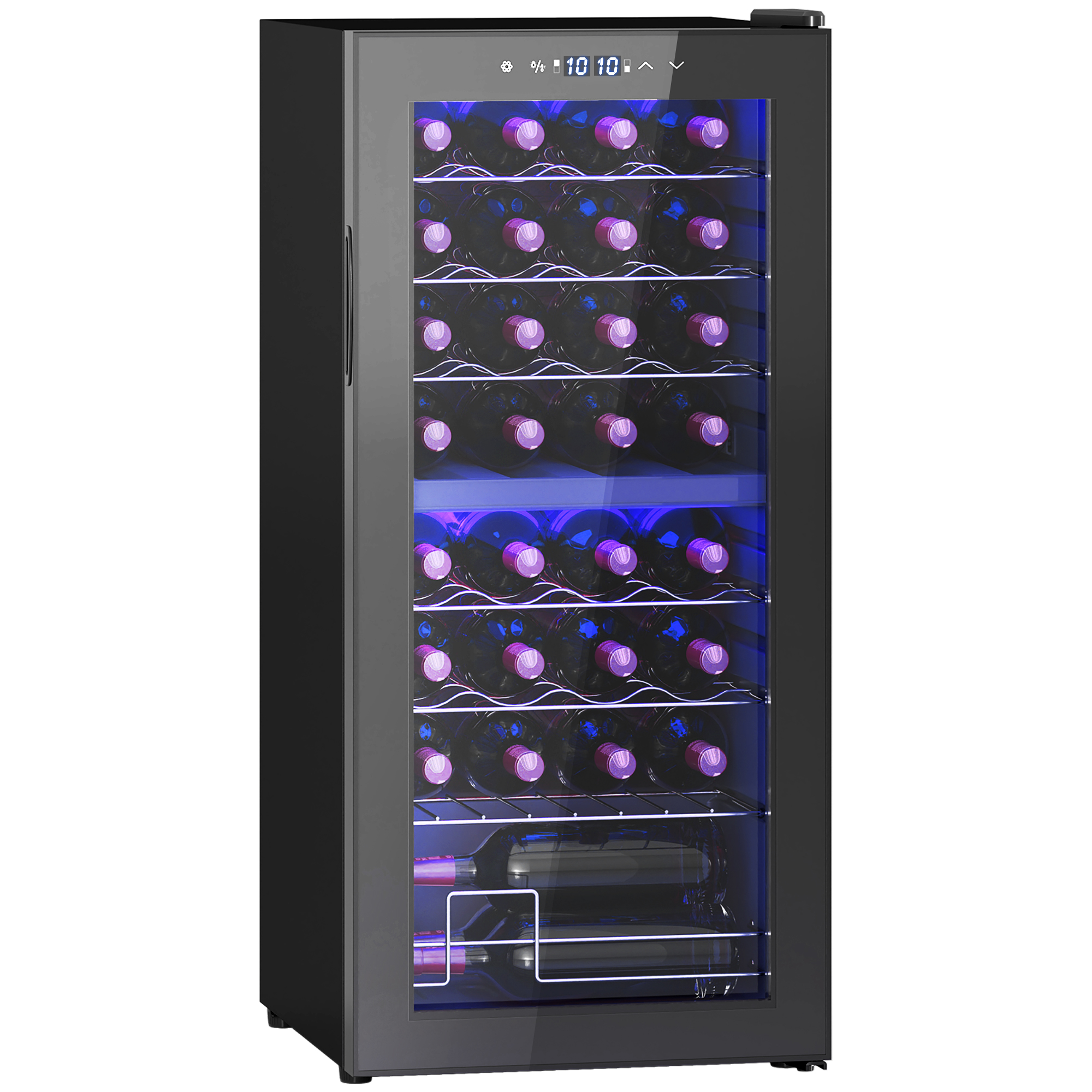 HERON 32 Bottle Dual Zone 5-18„ƒ Wine Fridge - Black - Life Essentials