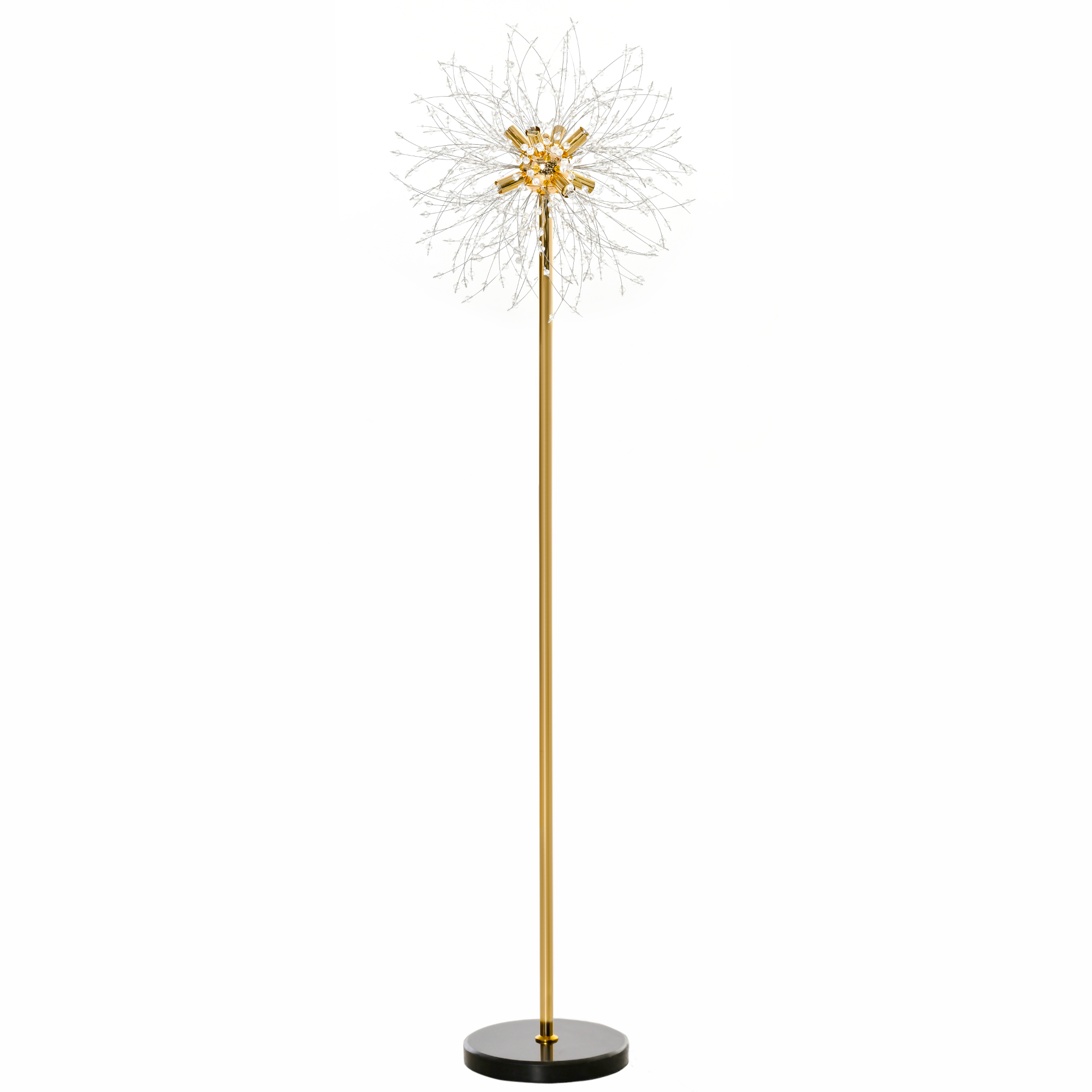 Modern Floor Lamp, Tall Standing Lamp with Dandelion-like Lampshade for Living Room