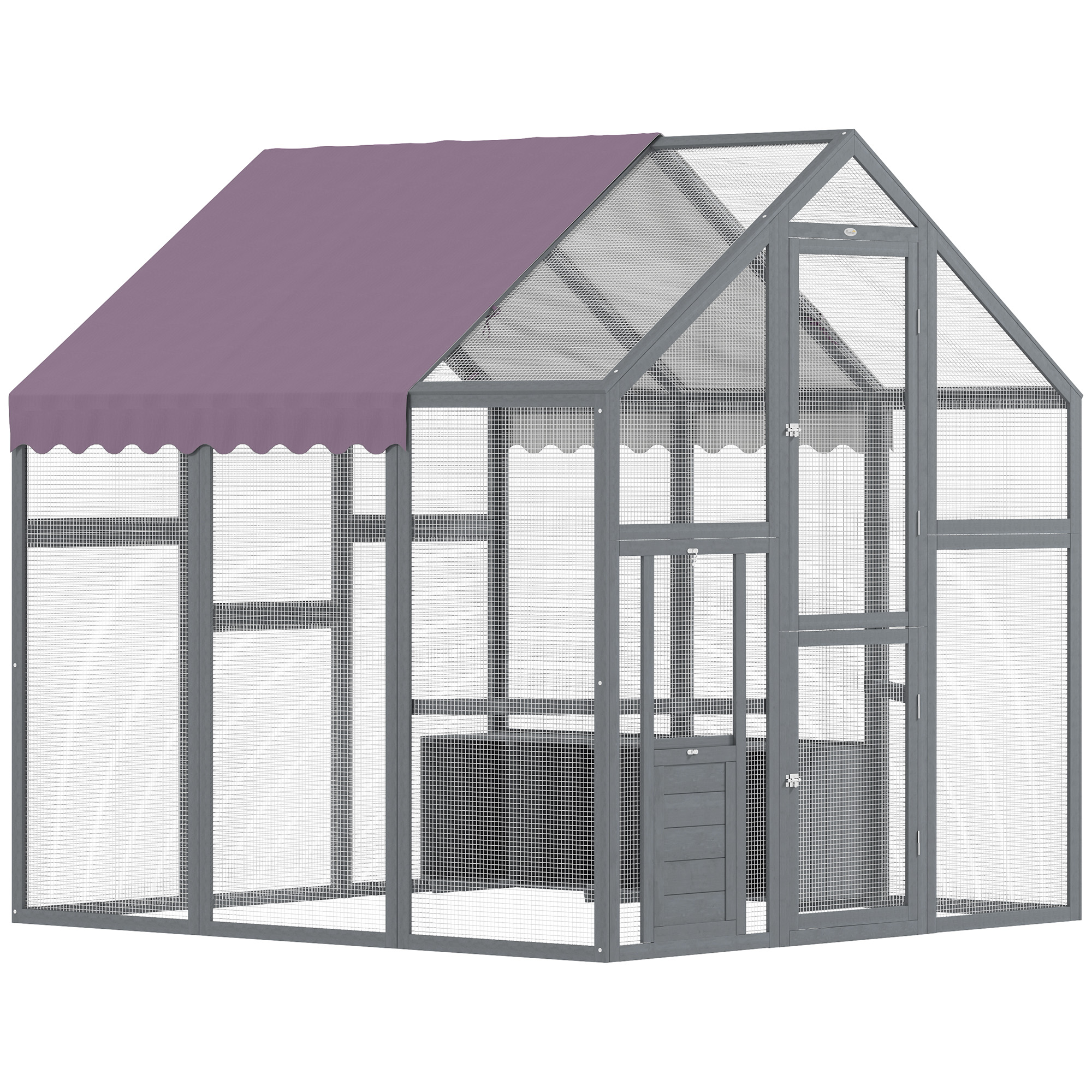 PAWSTER Large Walk In Chicken Run with Waterproof & Anti-UV Cover, for 6-8 Chickens, for Garden, Farm, 5.5' x 6' x 6' - Life Essentials