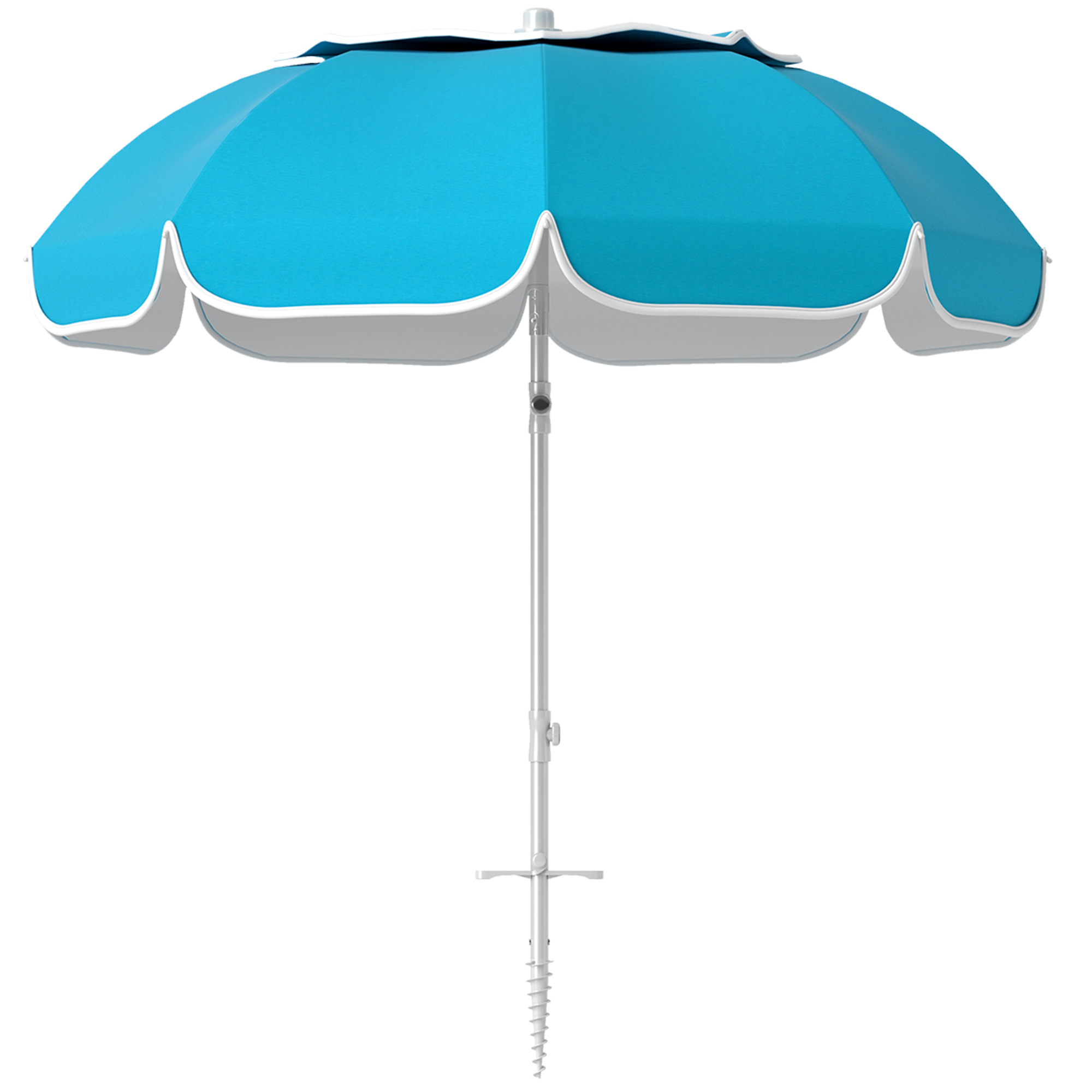 SUNVISTA Beach Umbrella Portable with Sand Anchor, Carry Bag, Adjustable Height & Tilt, UPF50+ UV Protection, Blue - Life Essentials