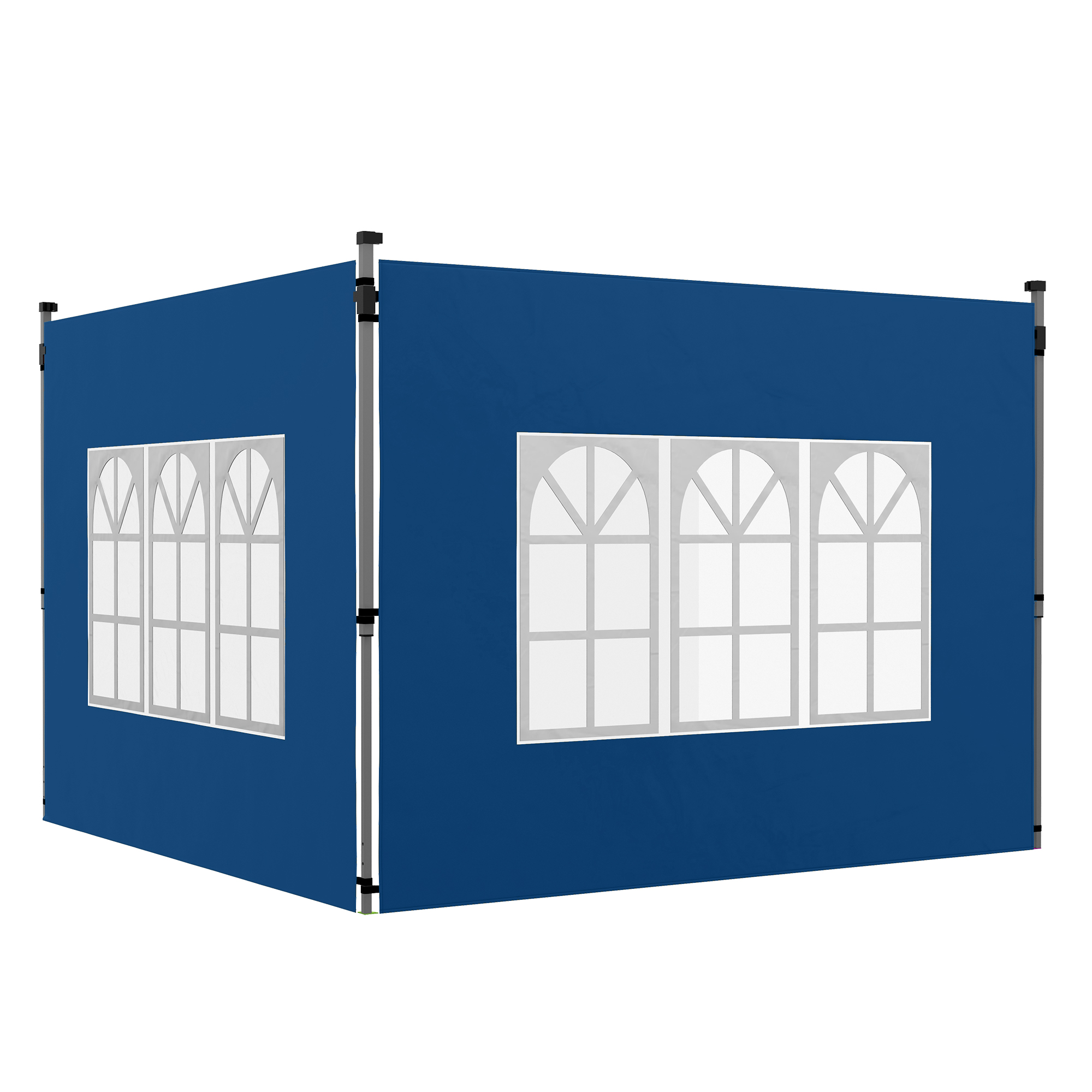 SUNVISTA Set of 2 Gazebo Side Panels - Blue - Life Essentials