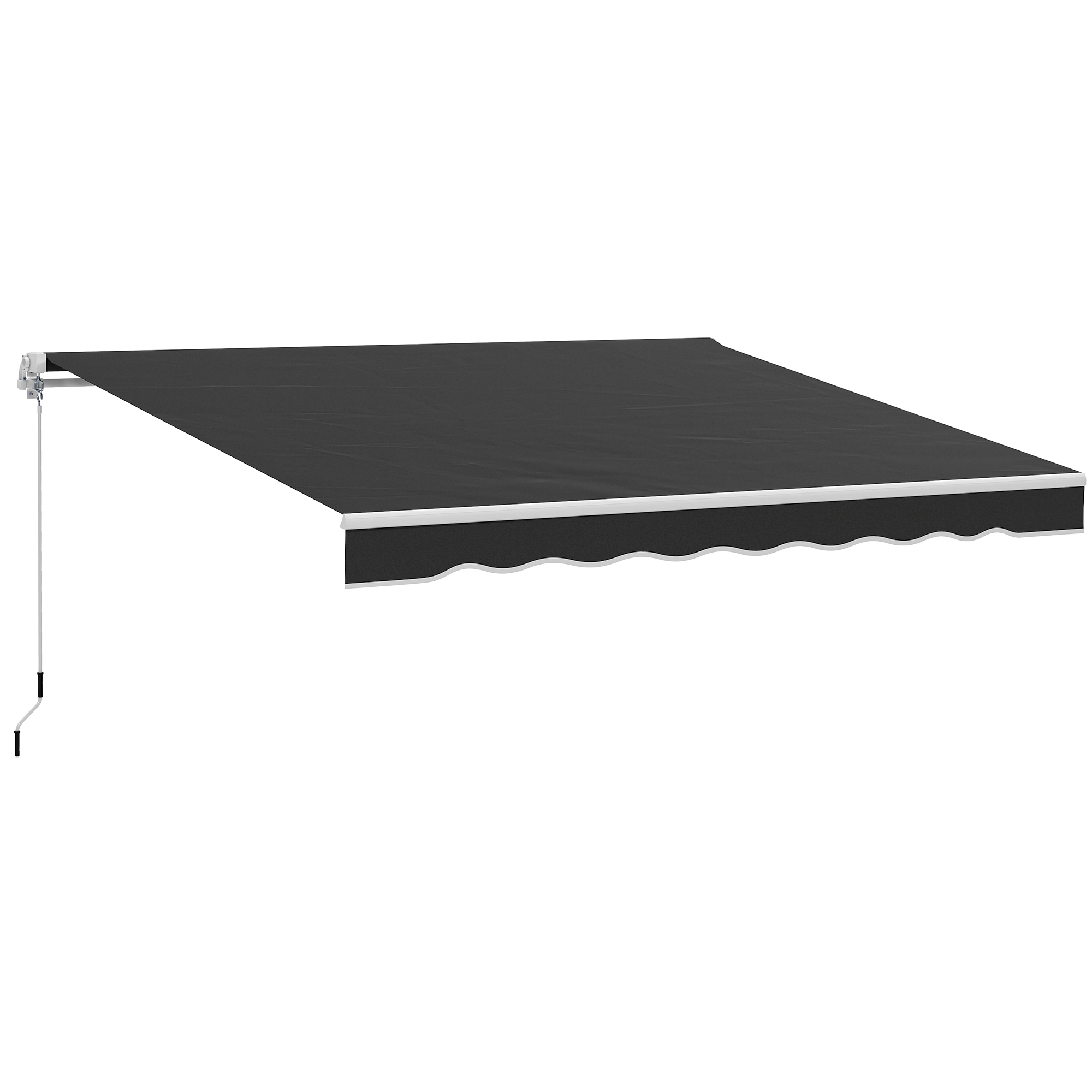SUNVISTA Garden Retractable Awning - Black - Life Essentials
