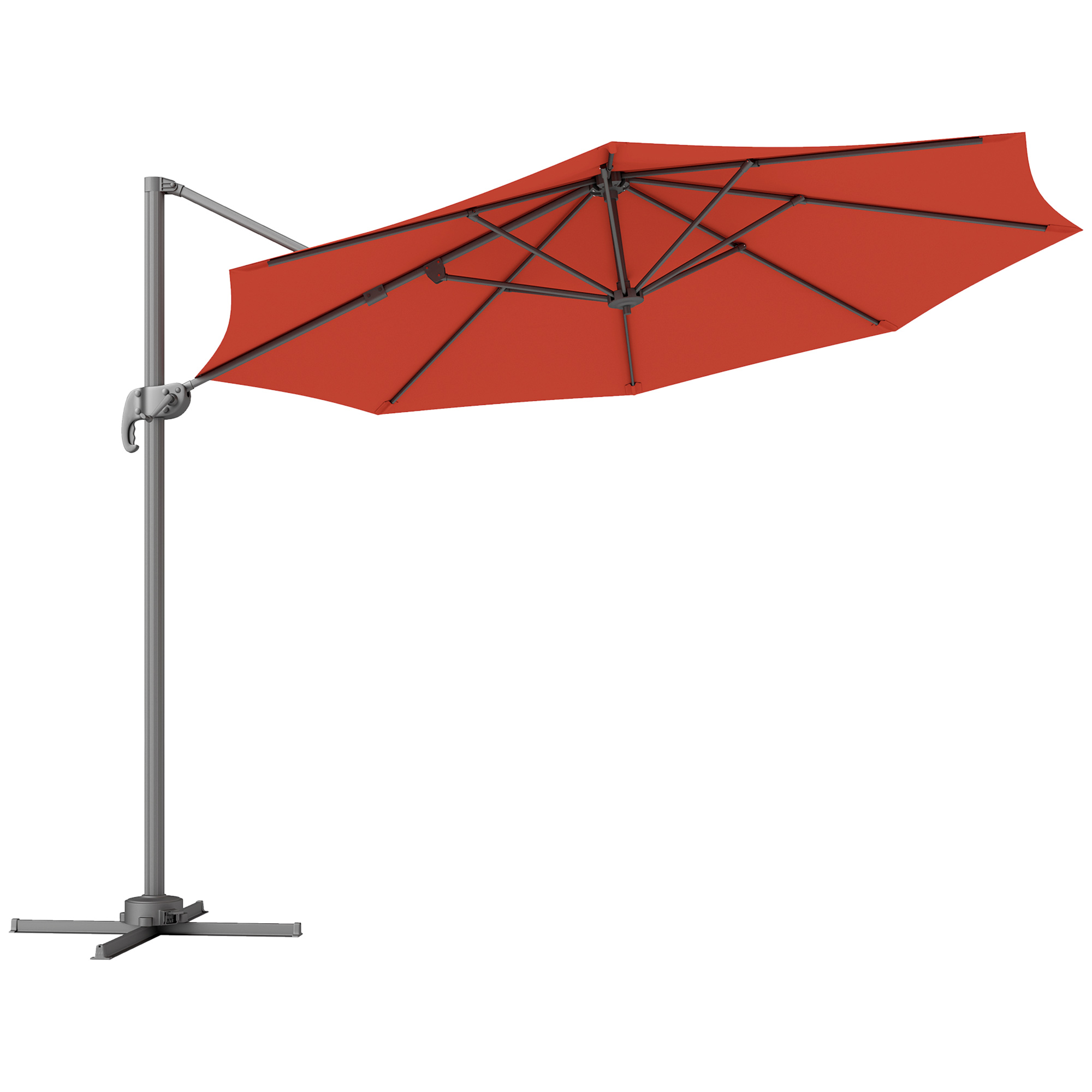 SUNVISTA Five-Position Overhanging Parasol - Orange - Life Essentials