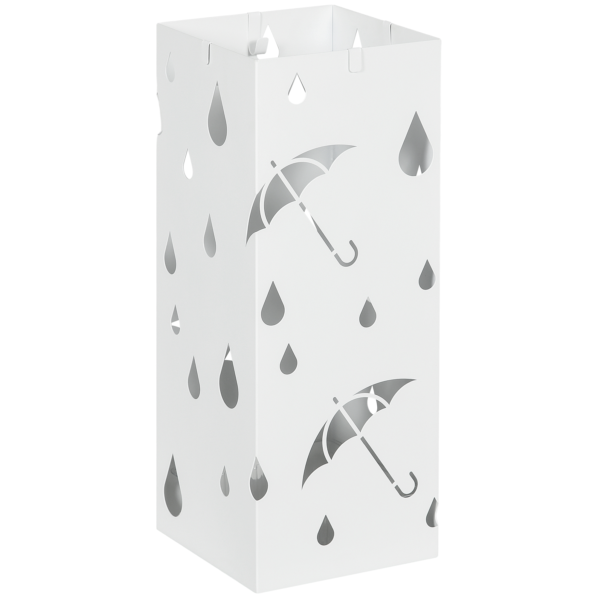 Scott Steel Holder Stand for 6 Umbrellas - White - Life Essentials