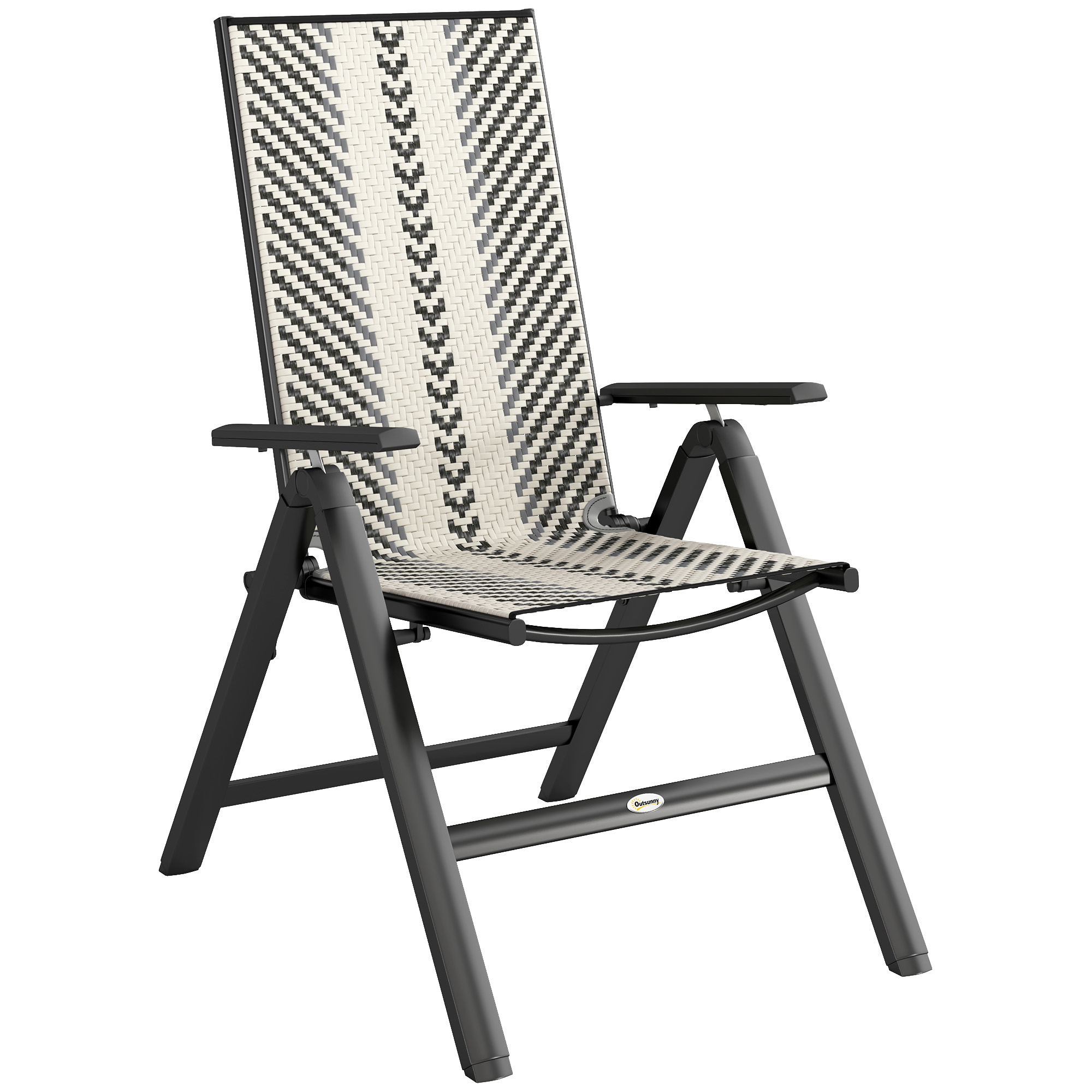 SUNVISTA Rattan Reclining Garden Chairs - Grey - Life Essentials
