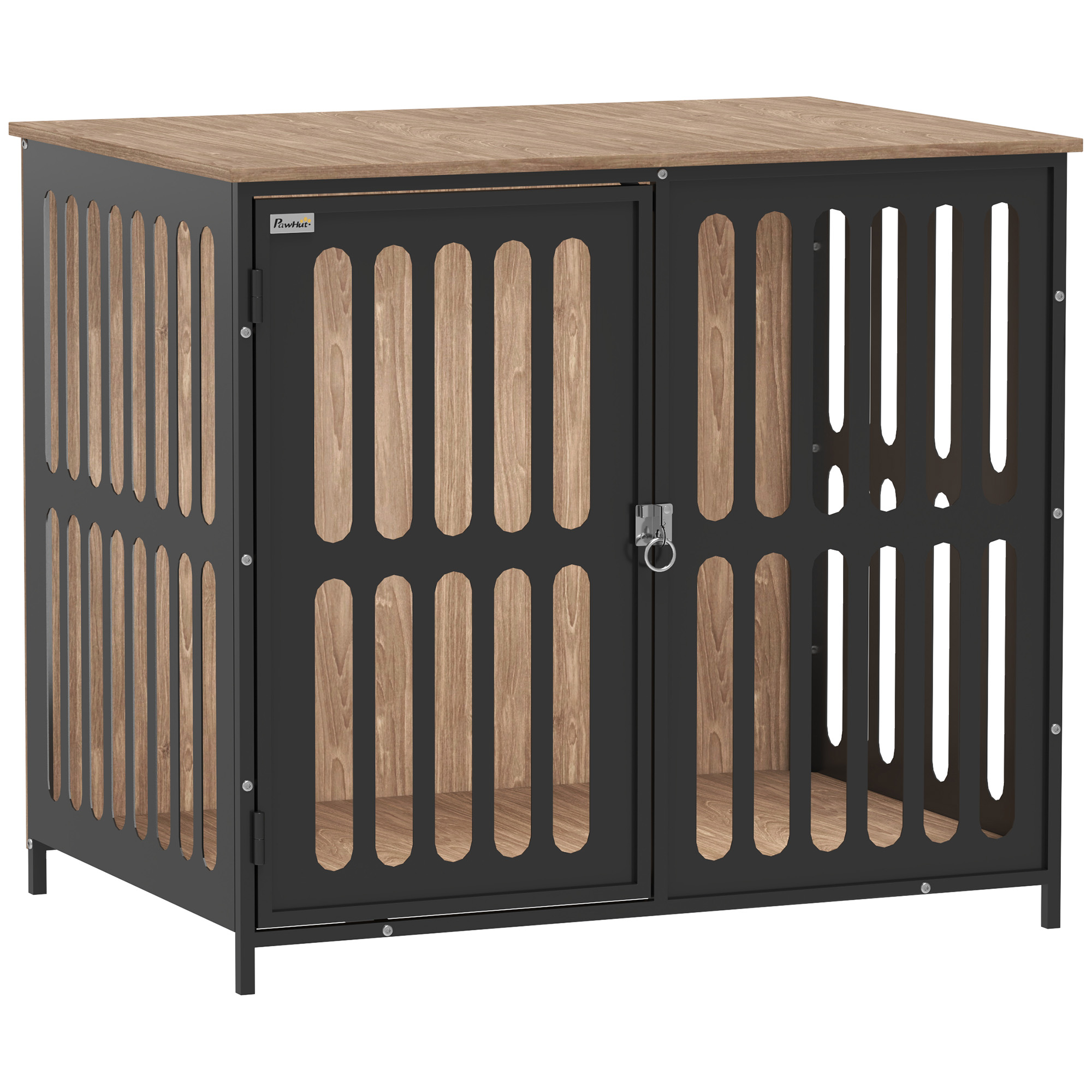 PAWSTER Dog Crate Furniture with Anti-Chew Resistant Mesh, Anti-Escape Single Door, for Medium Dogs, 80 x 55 x 72 cm - Life Essentials