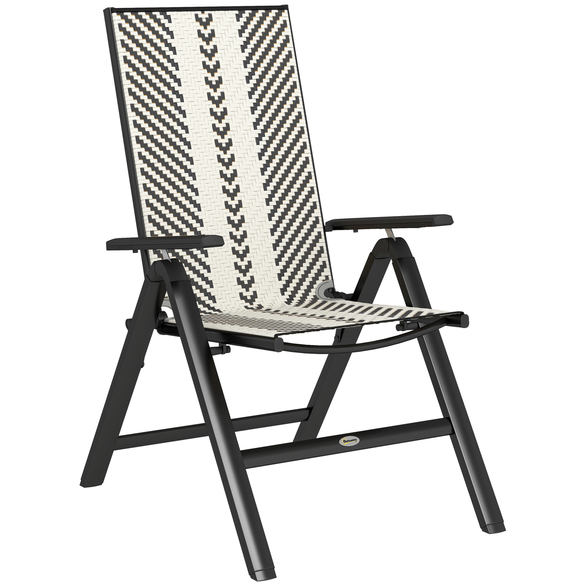 SUNVISTA Rattan Reclining Garden Chairs - Black - Life Essentials
